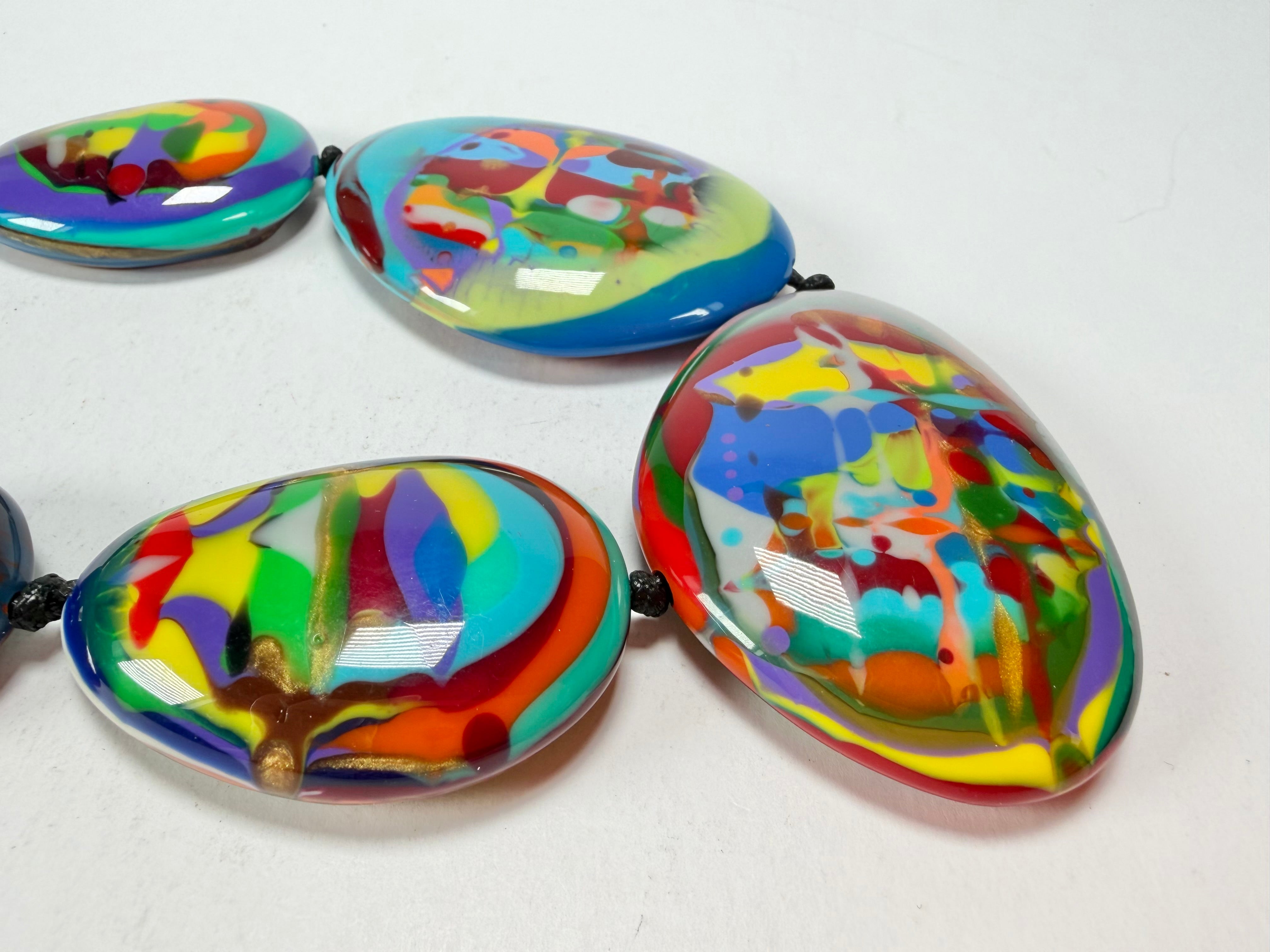 Sobral - Multi-Colour "Gabriele K" Resin Necklace ( 003616 )