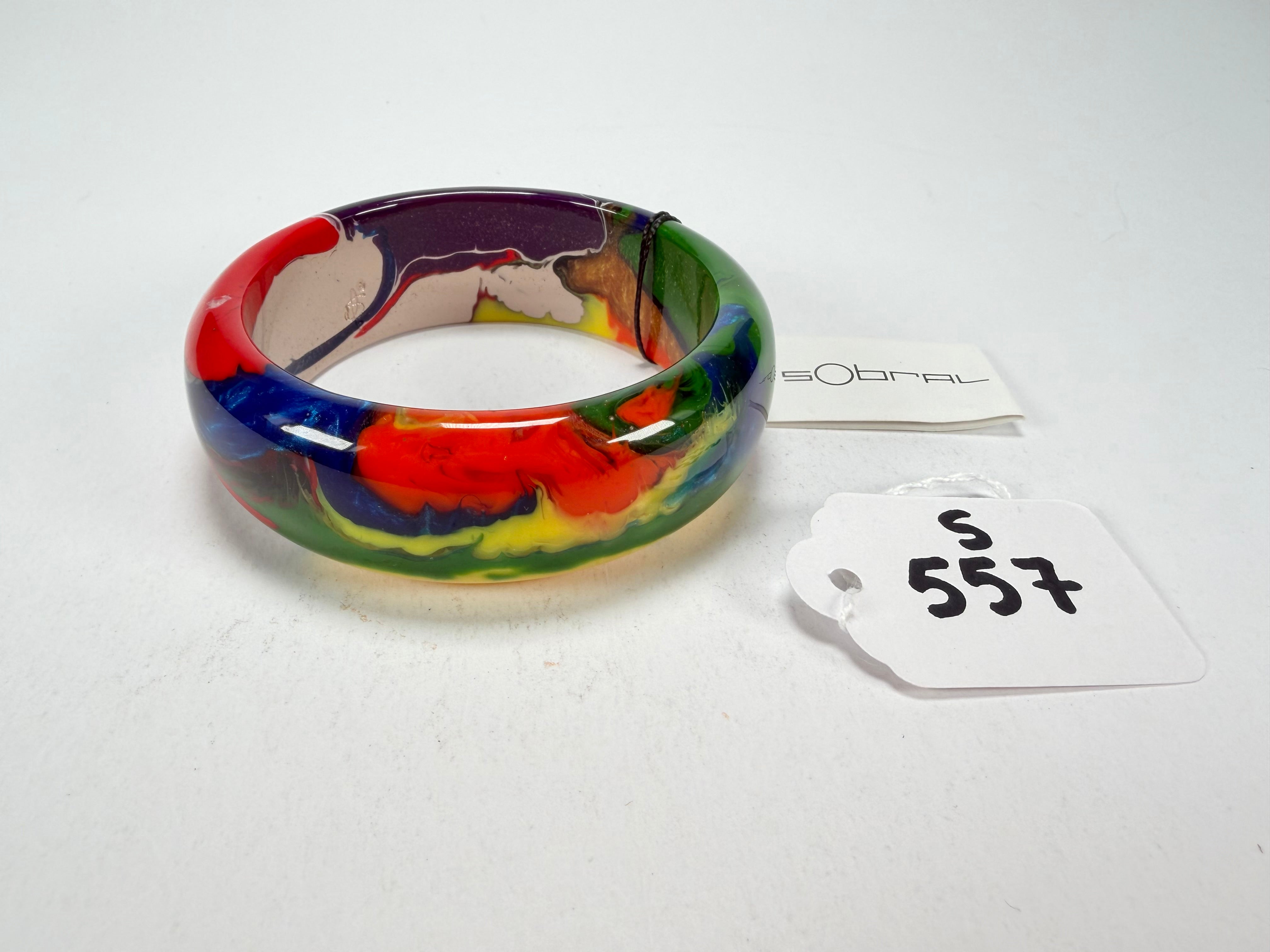 Sobral - Multi-Colour "PB24" Solid Resin Bangle ( 003813 )
