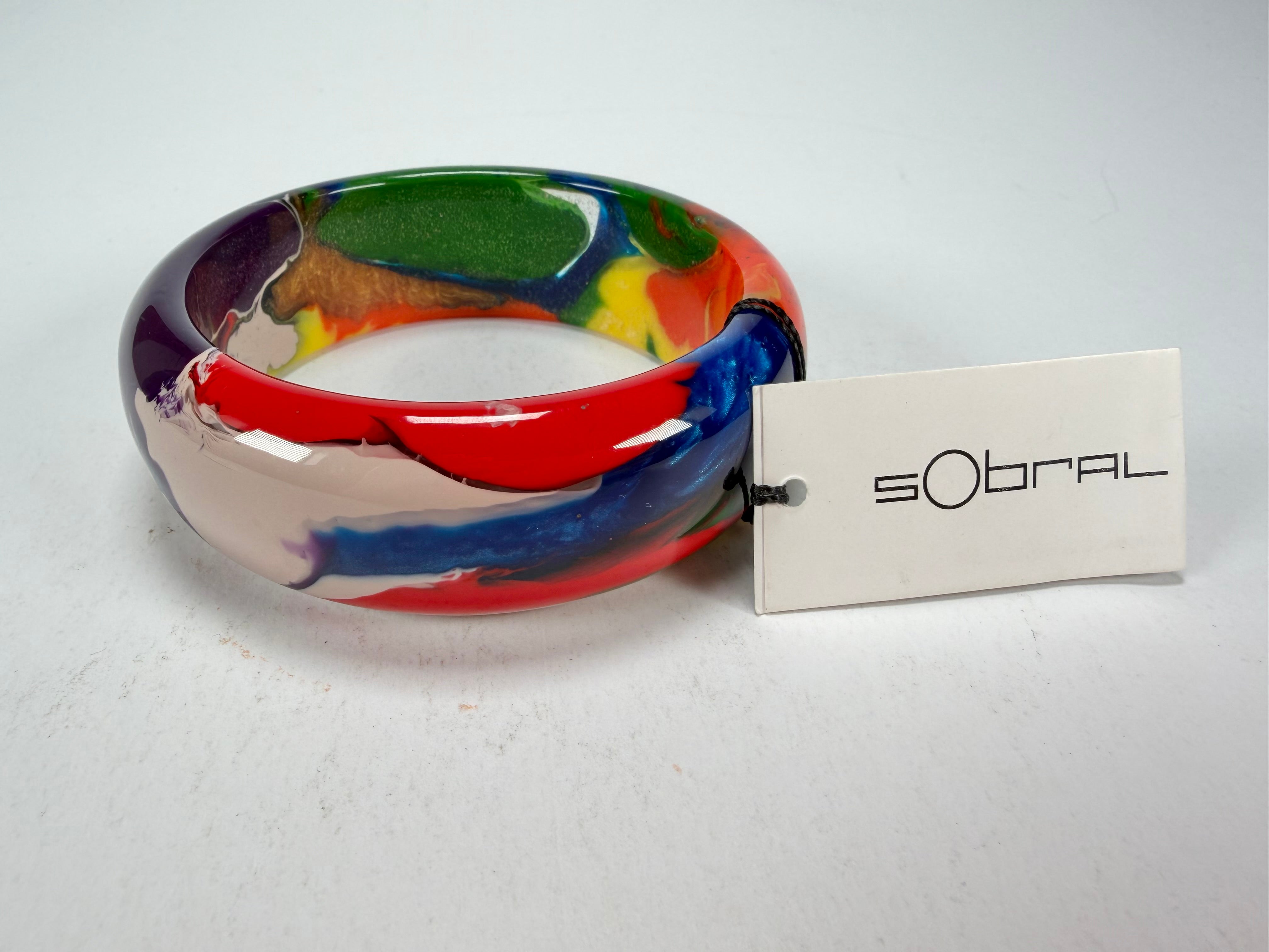 Sobral - Multi-Colour "PB24" Solid Resin Bangle ( 003813 )
