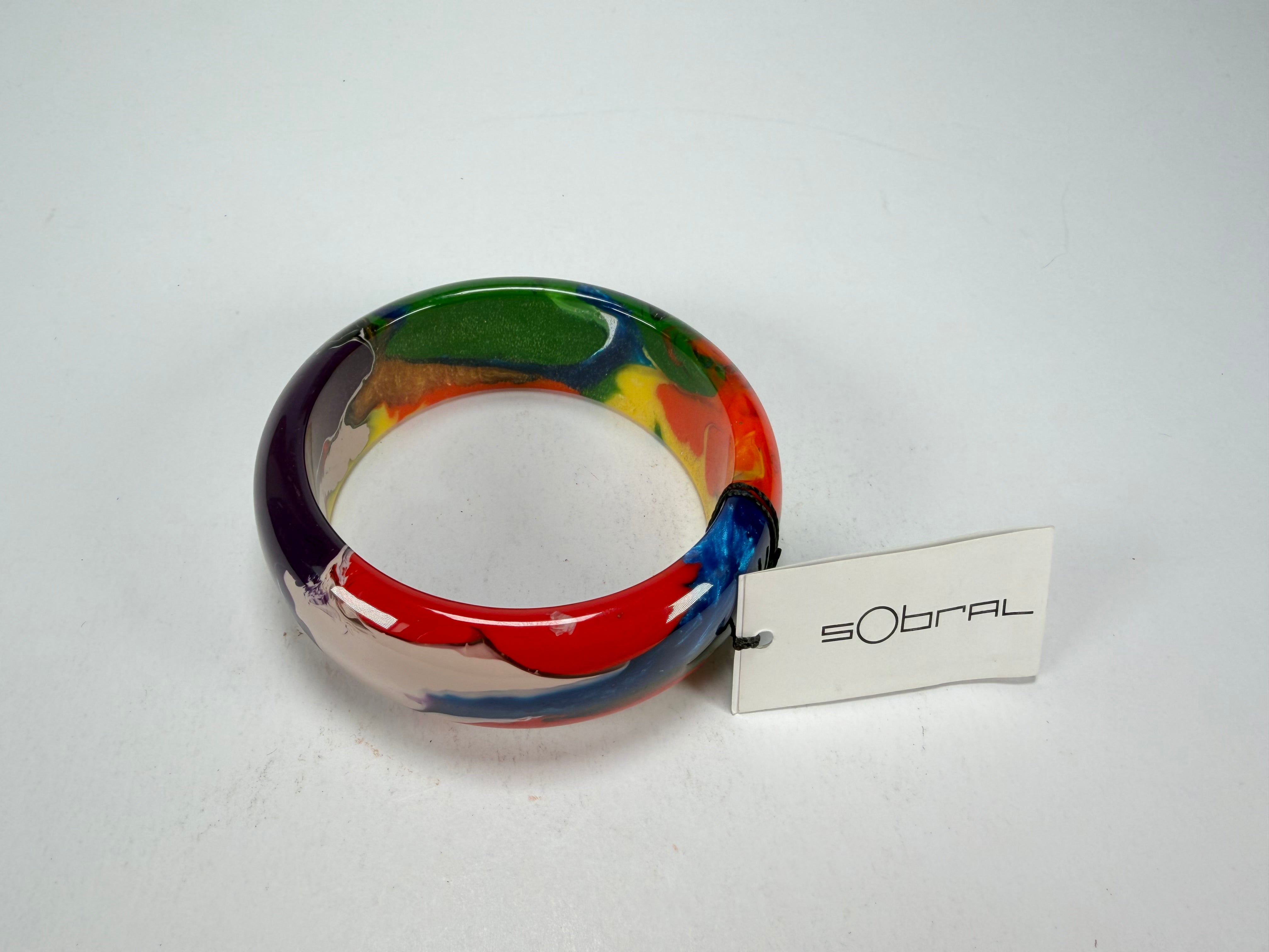 Sobral - Multi-Colour "PB24" Solid Resin Bangle ( 003813 )