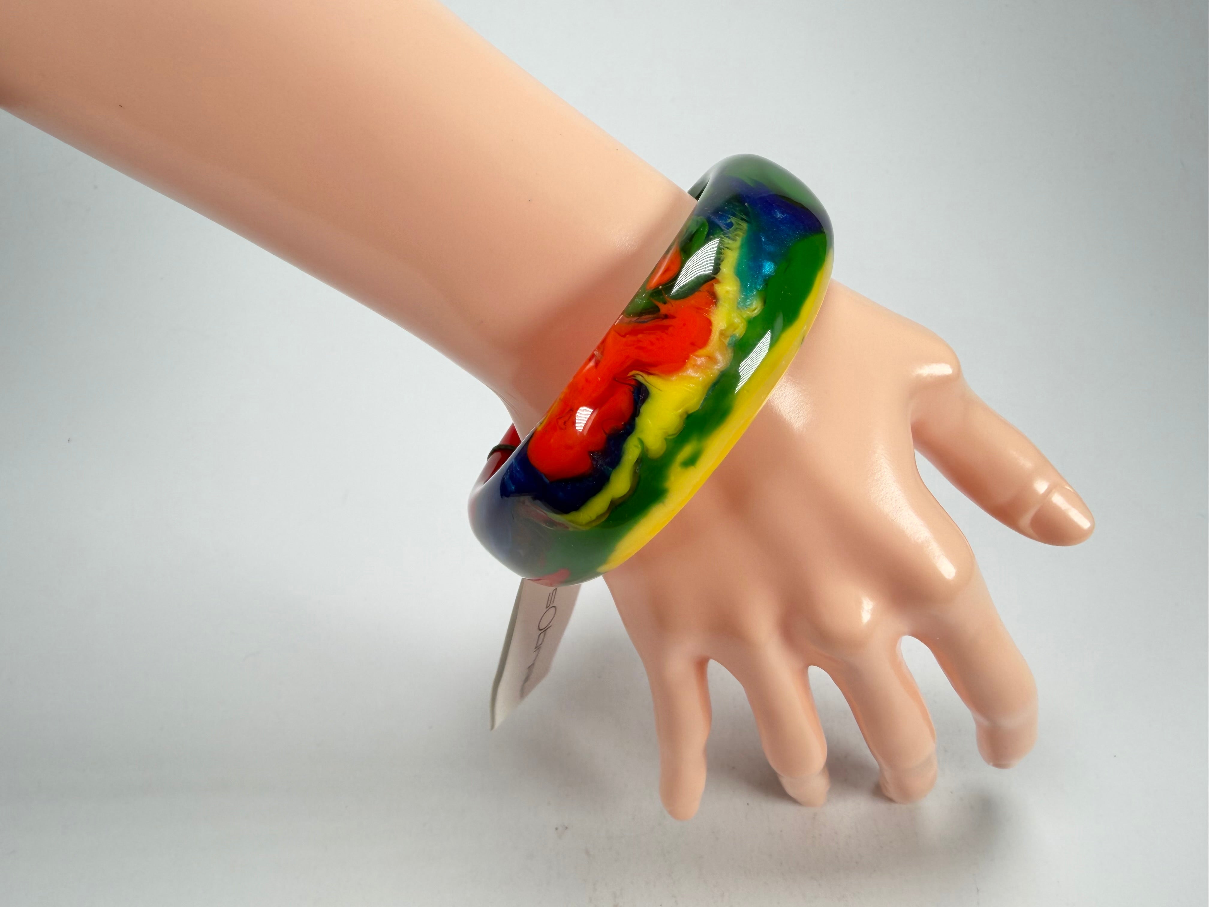 Sobral - Multi-Colour "PB24" Solid Resin Bangle ( 003813 )
