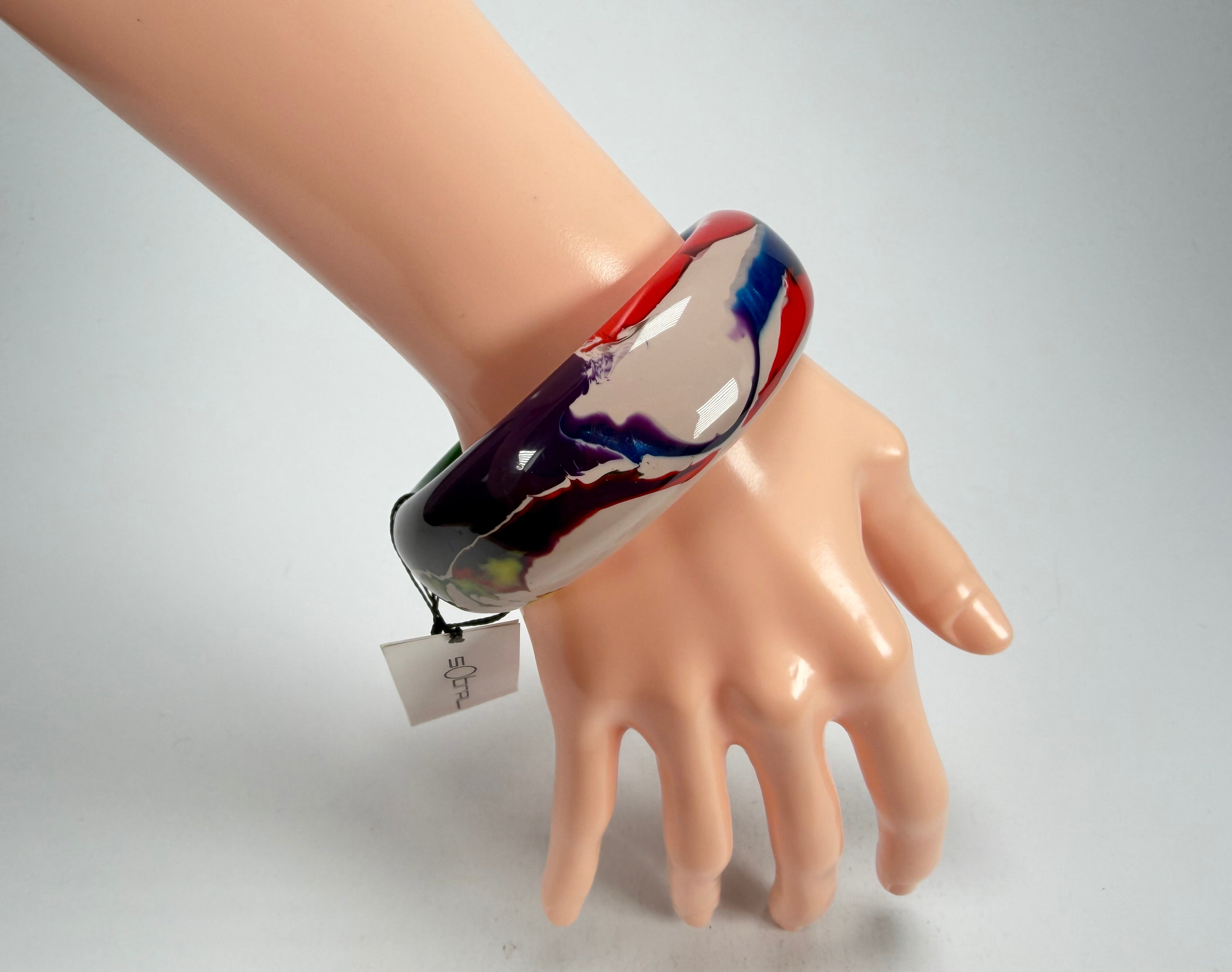 Sobral - Multi-Colour "PB24" Solid Resin Bangle ( 003813 )