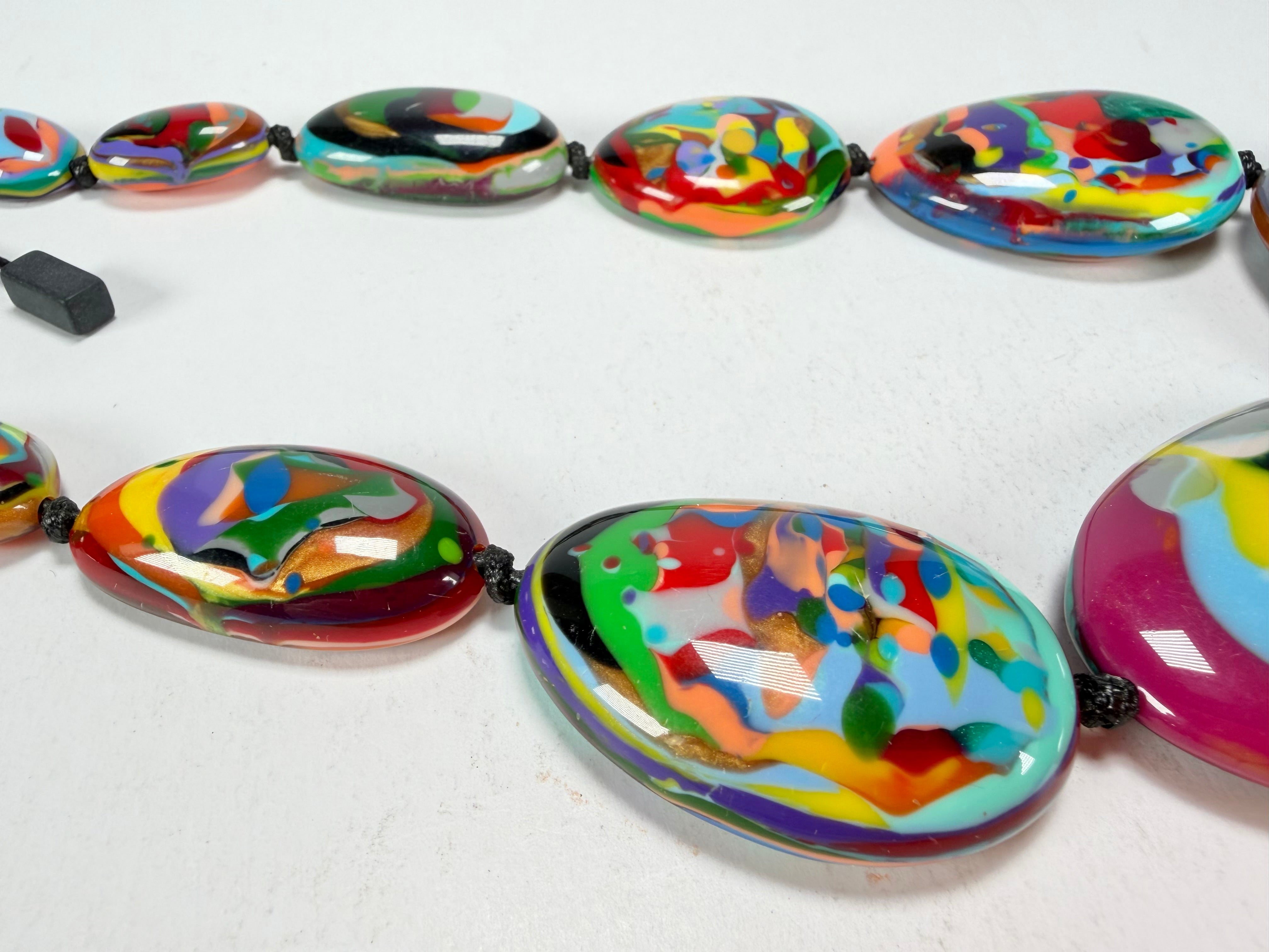 Sobral - Multi-Colour "Gabriele K" Resin Necklace ( 003616 )