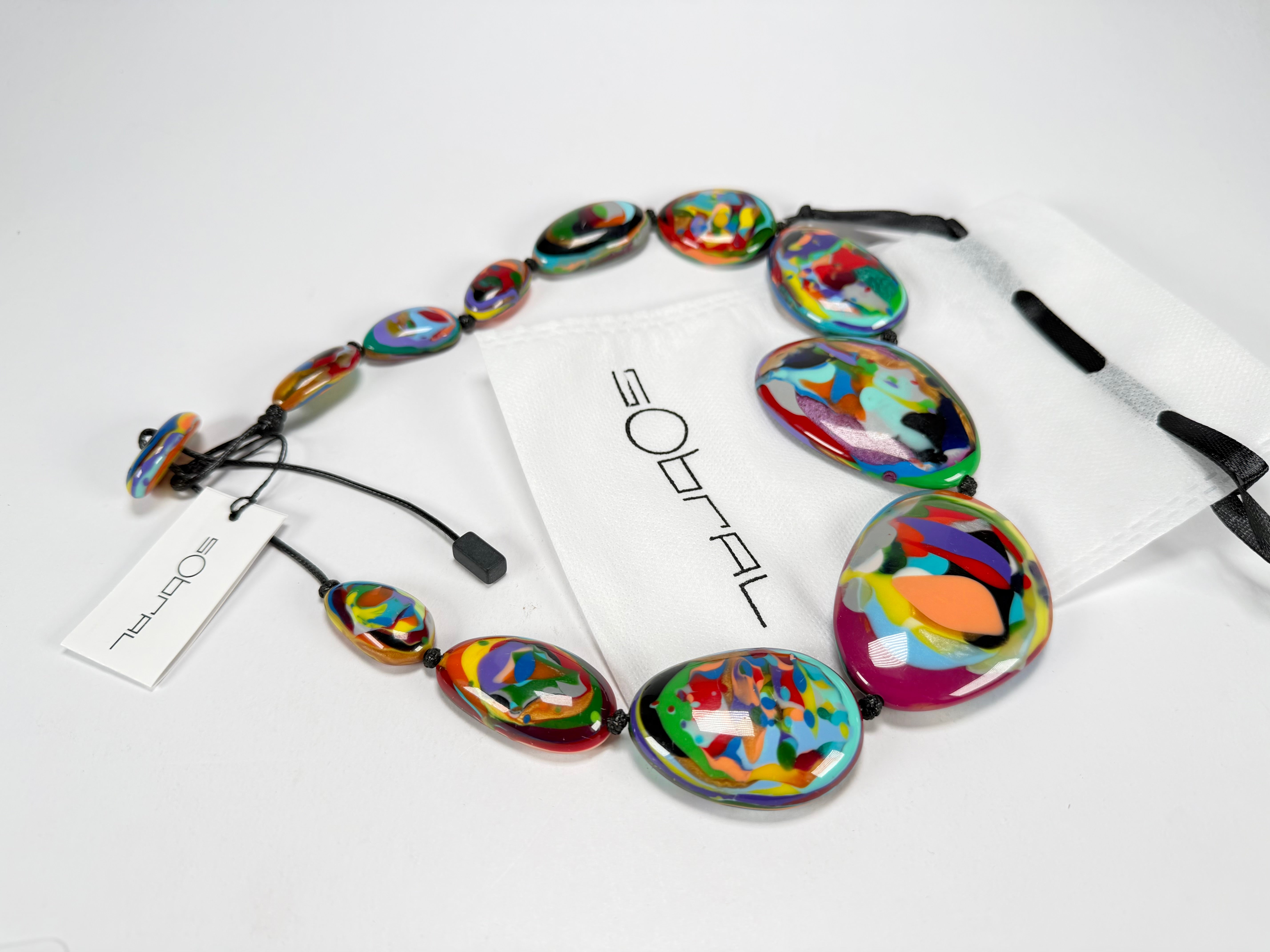 Sobral - Multi-Colour "Gabriele K" Resin Necklace ( 003616 )