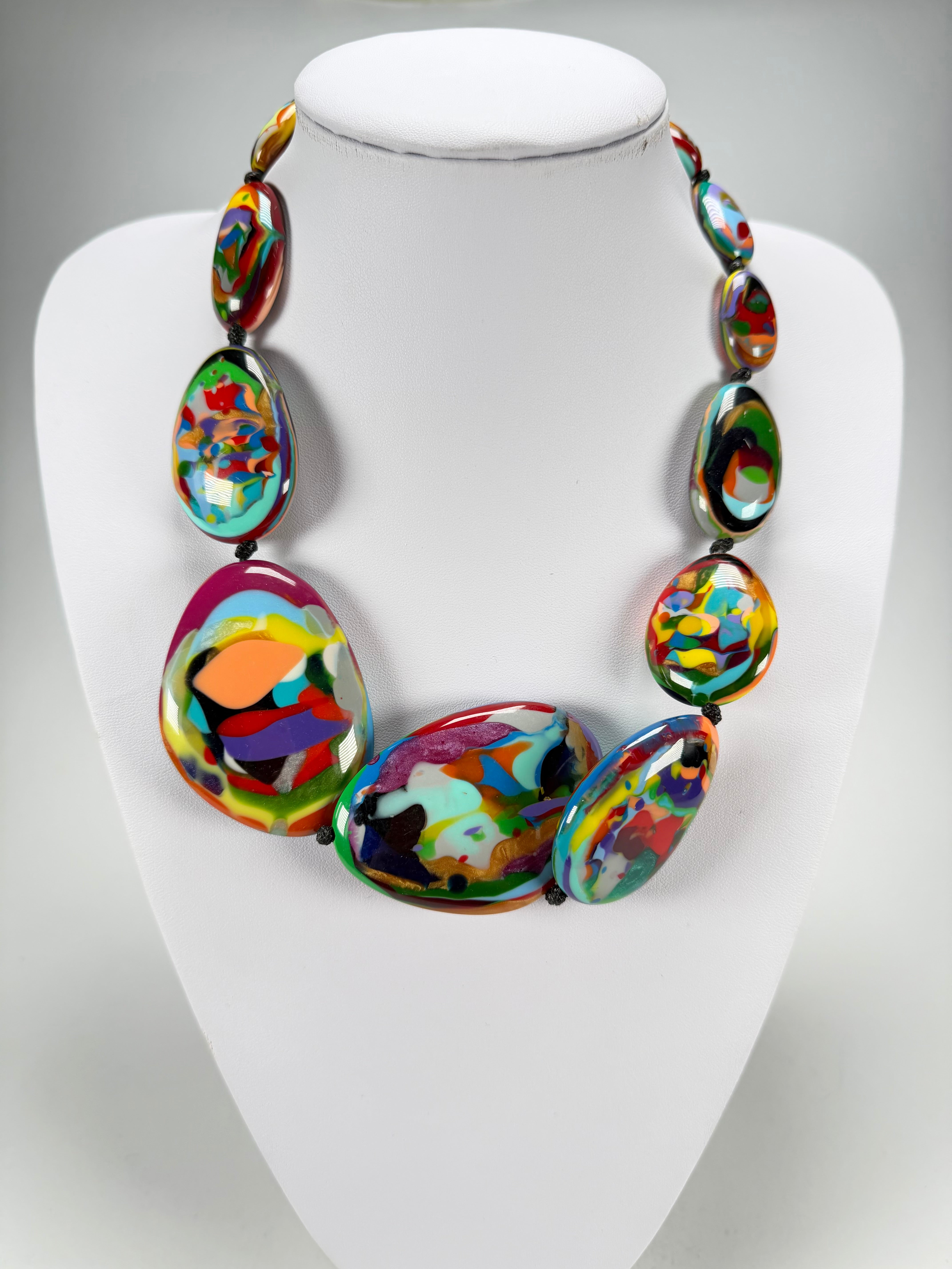 Sobral - Multi-Colour "Gabriele K" Resin Necklace ( 003616 )