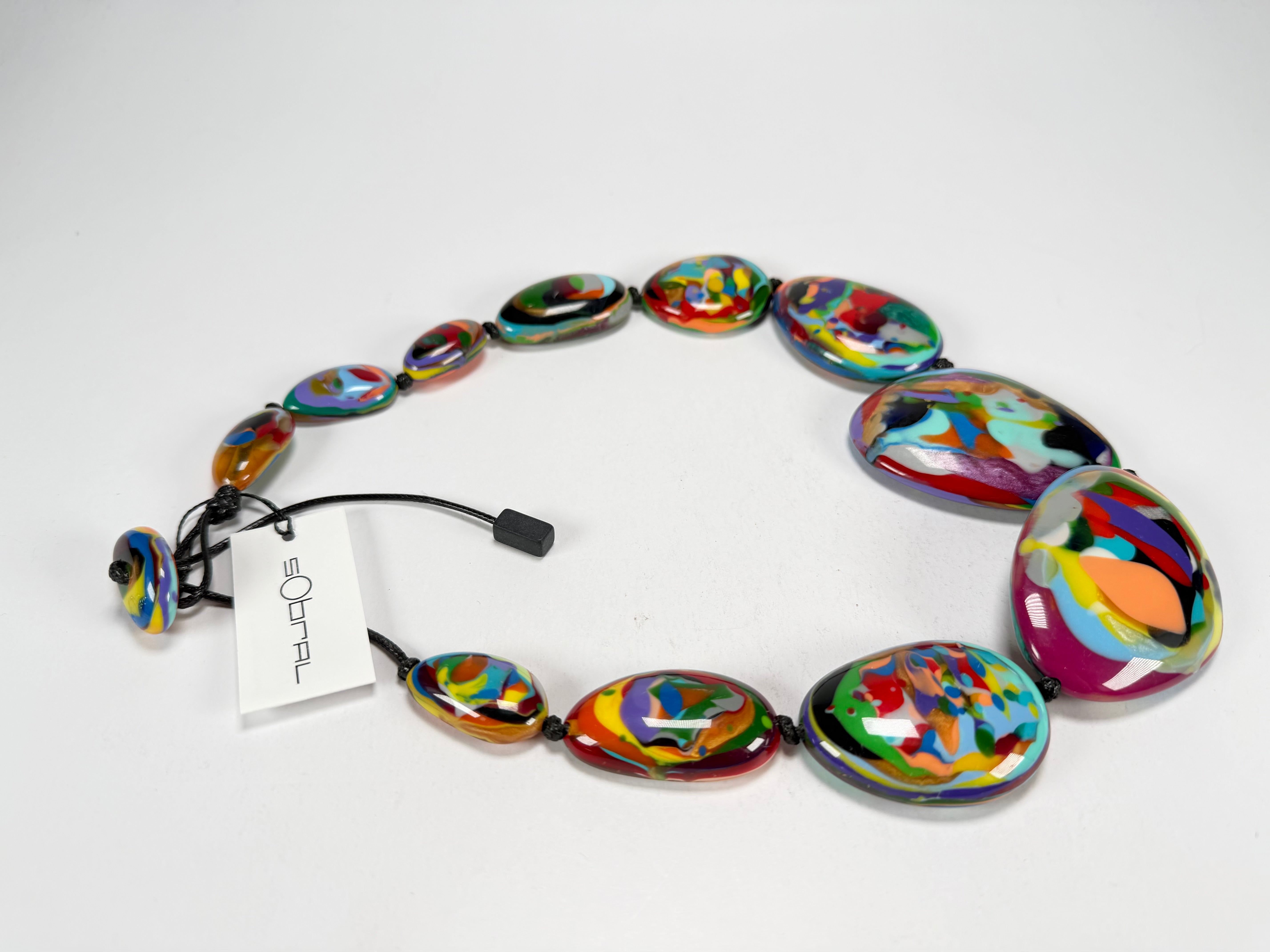 Sobral - Multi-Colour "Gabriele K" Resin Necklace ( 003616 )