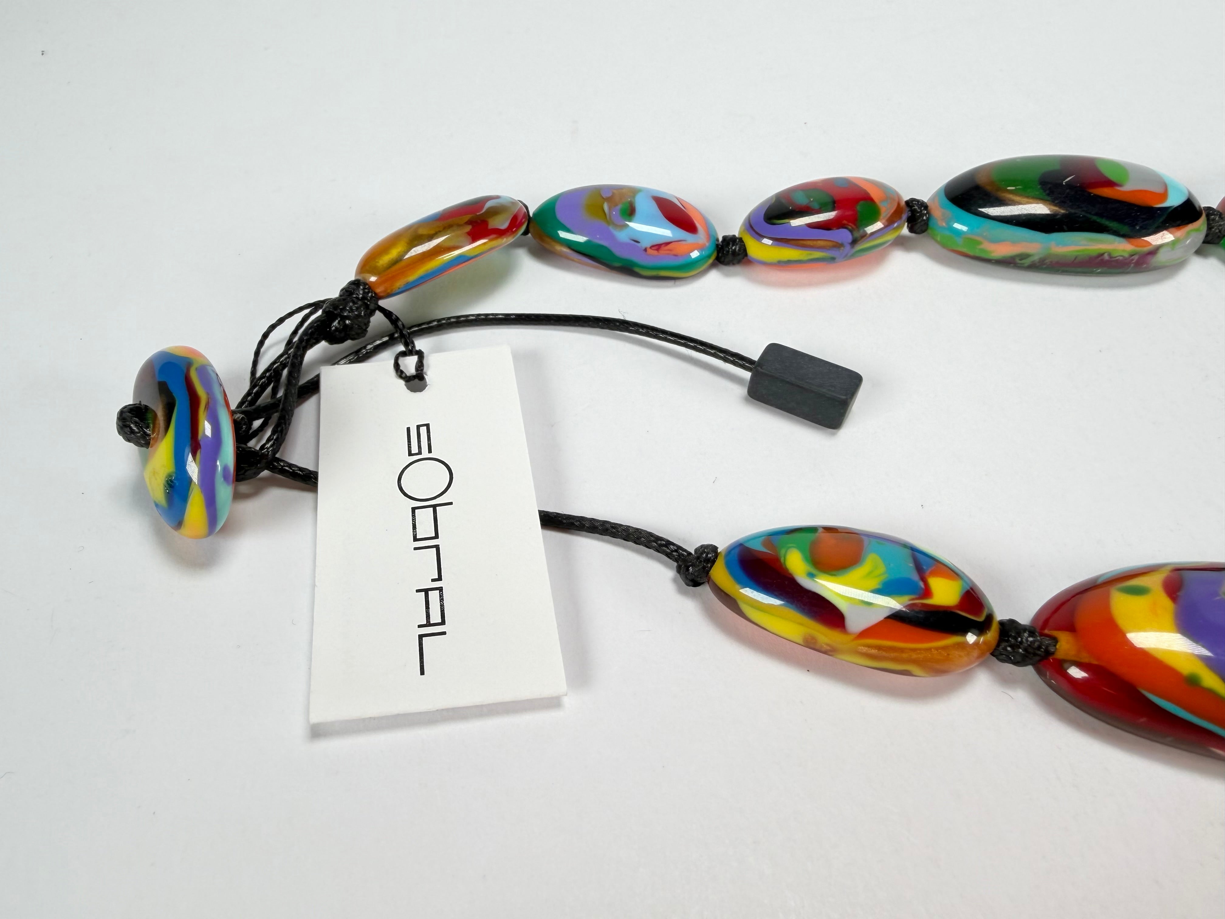 Sobral - Multi-Colour "Gabriele K" Resin Necklace ( 003616 )
