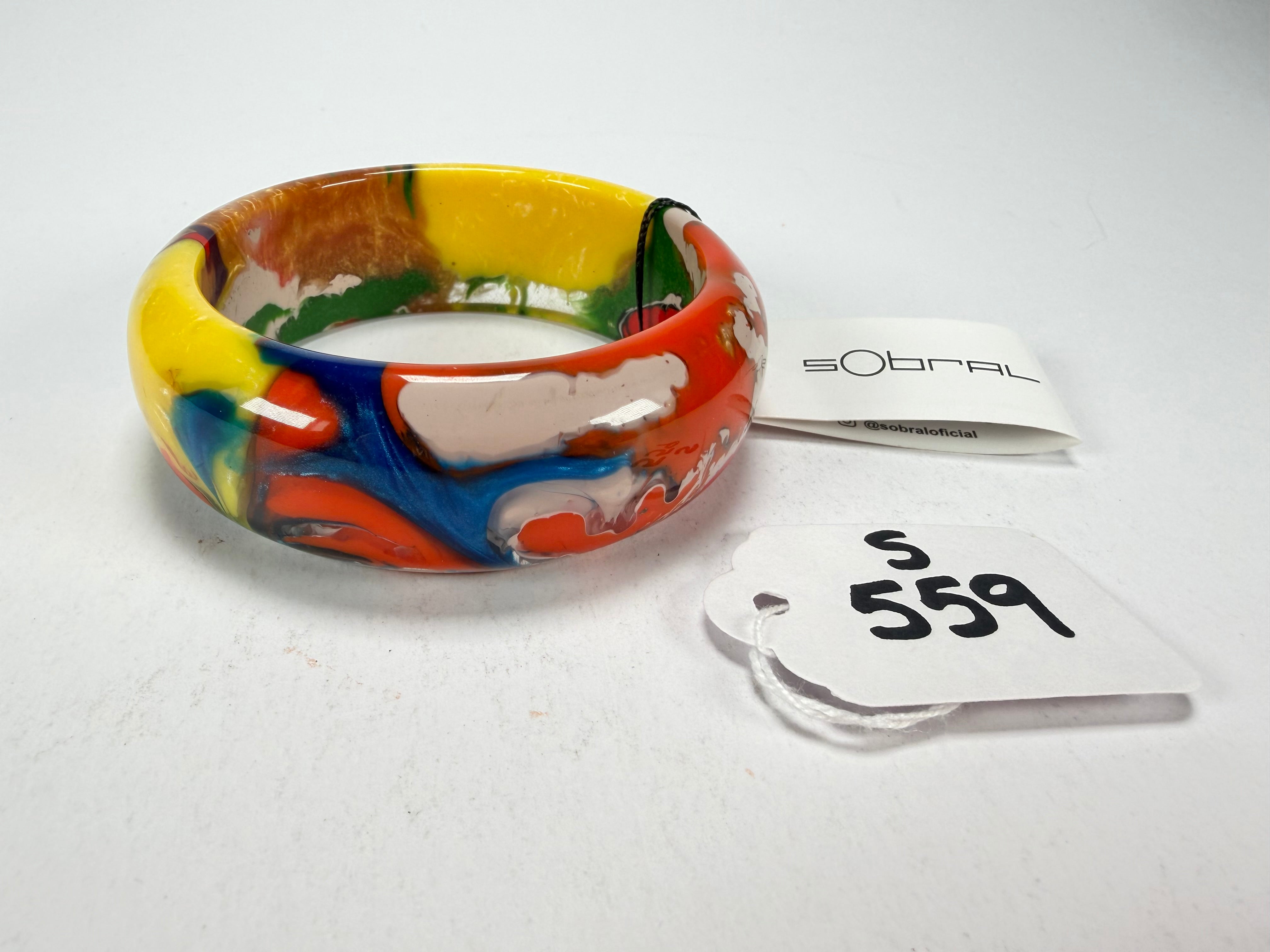 Sobral - Multi-Colour "PB24" Solid Resin Bangle ( 003813 )