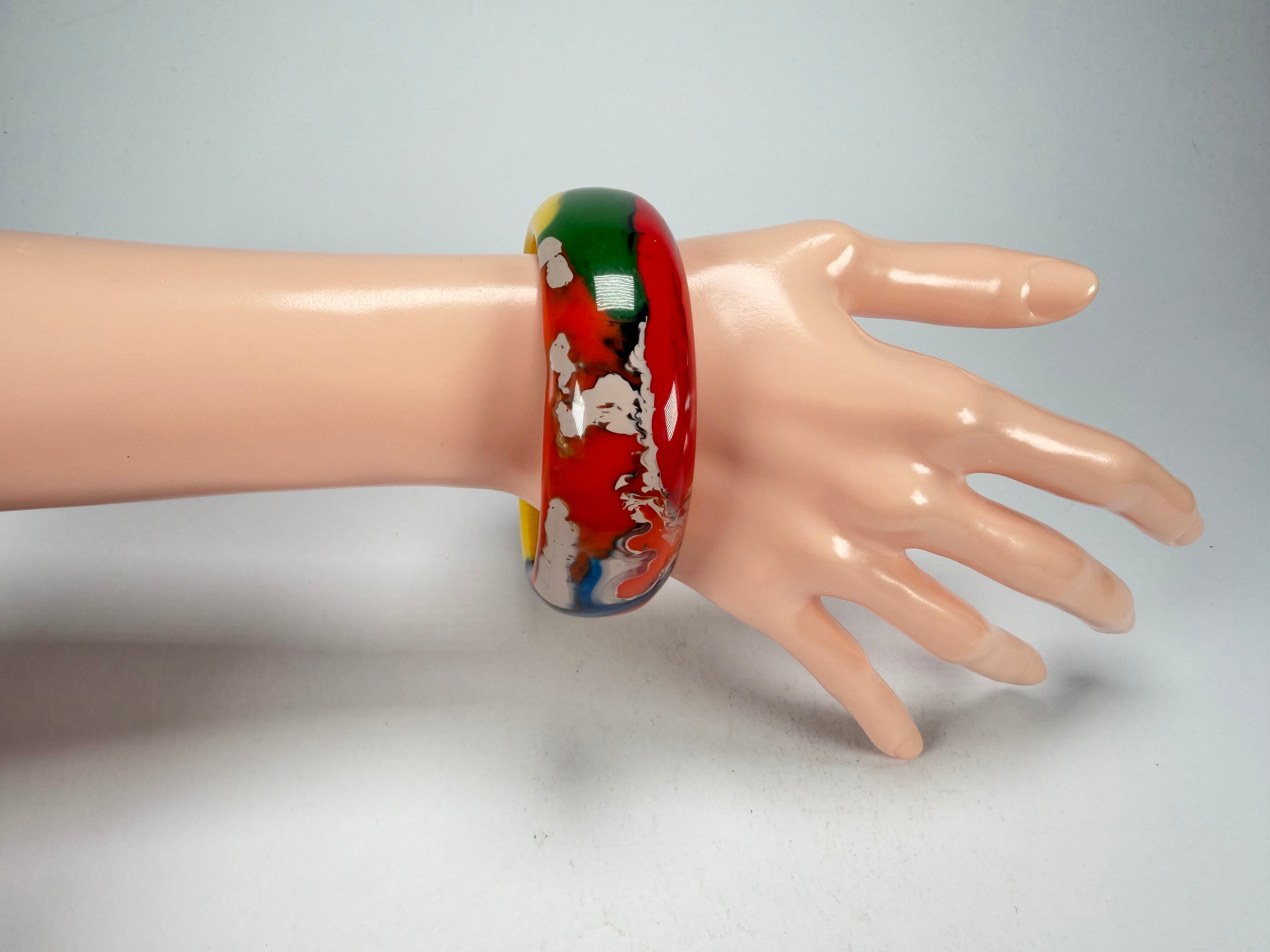 Sobral - Multi-Colour "PB24" Solid Resin Bangle ( 003813 )