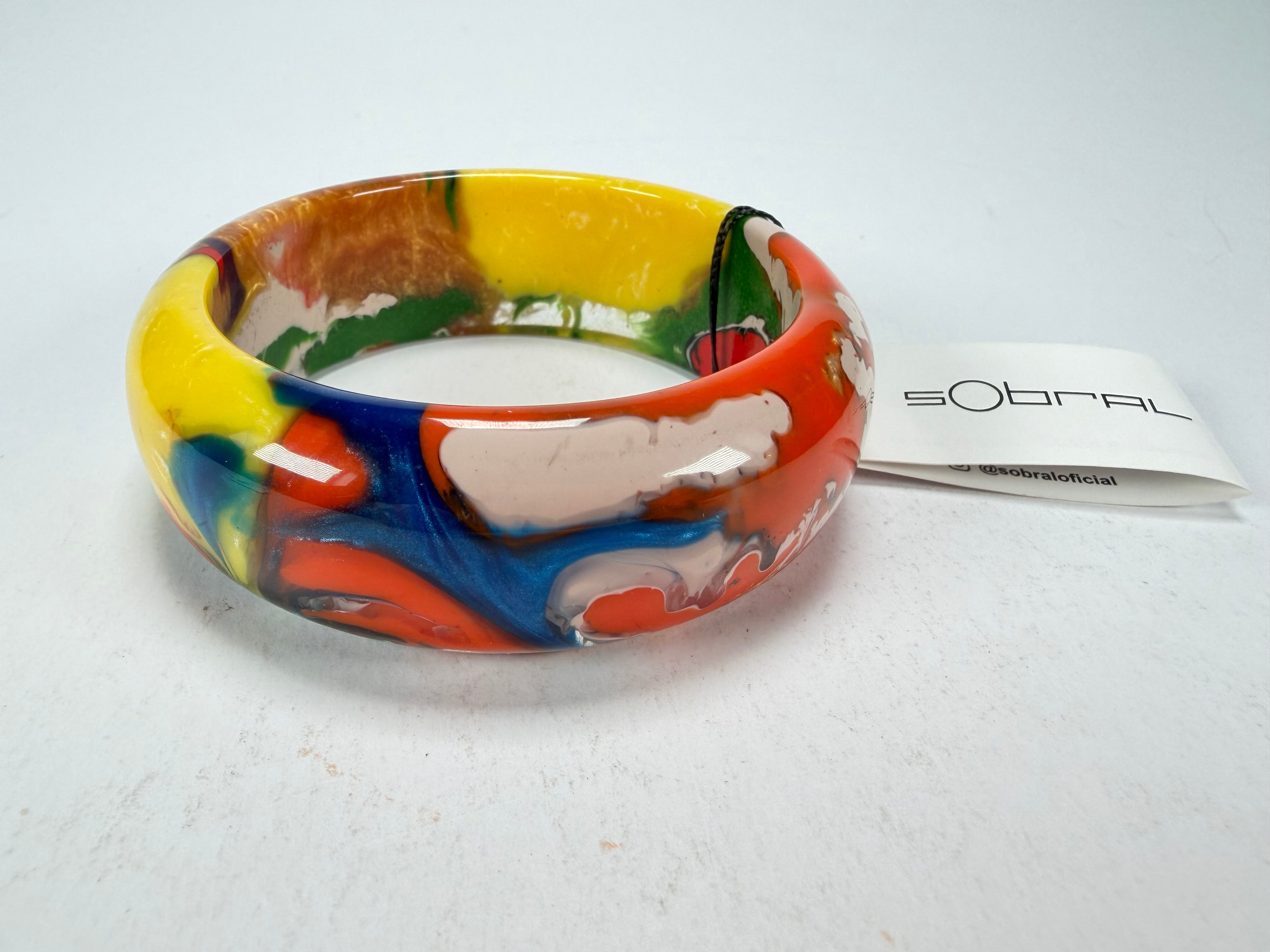 Sobral - Multi-Colour "PB24" Solid Resin Bangle ( 003813 )