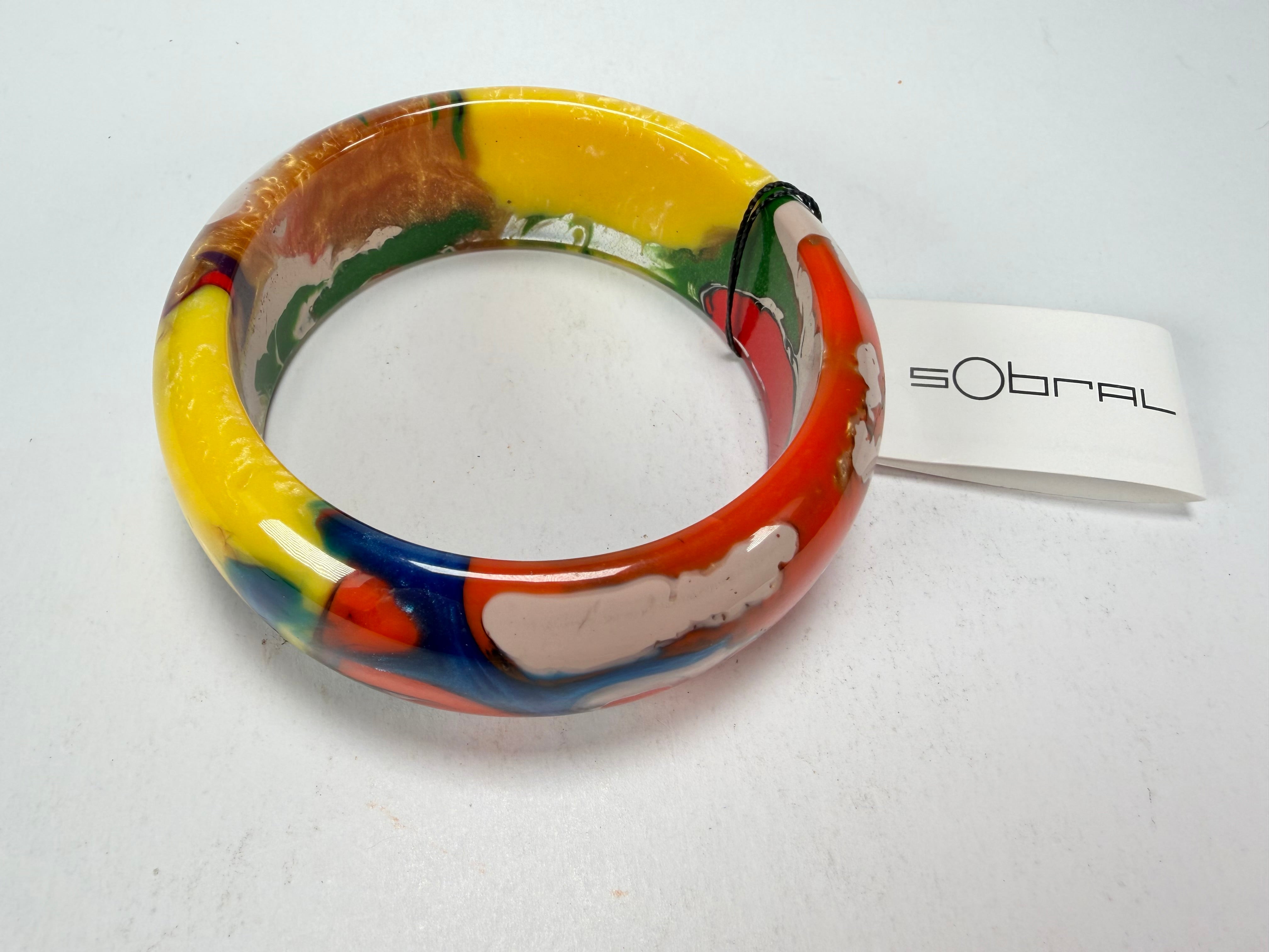 Sobral - Multi-Colour "PB24" Solid Resin Bangle ( 003813 )