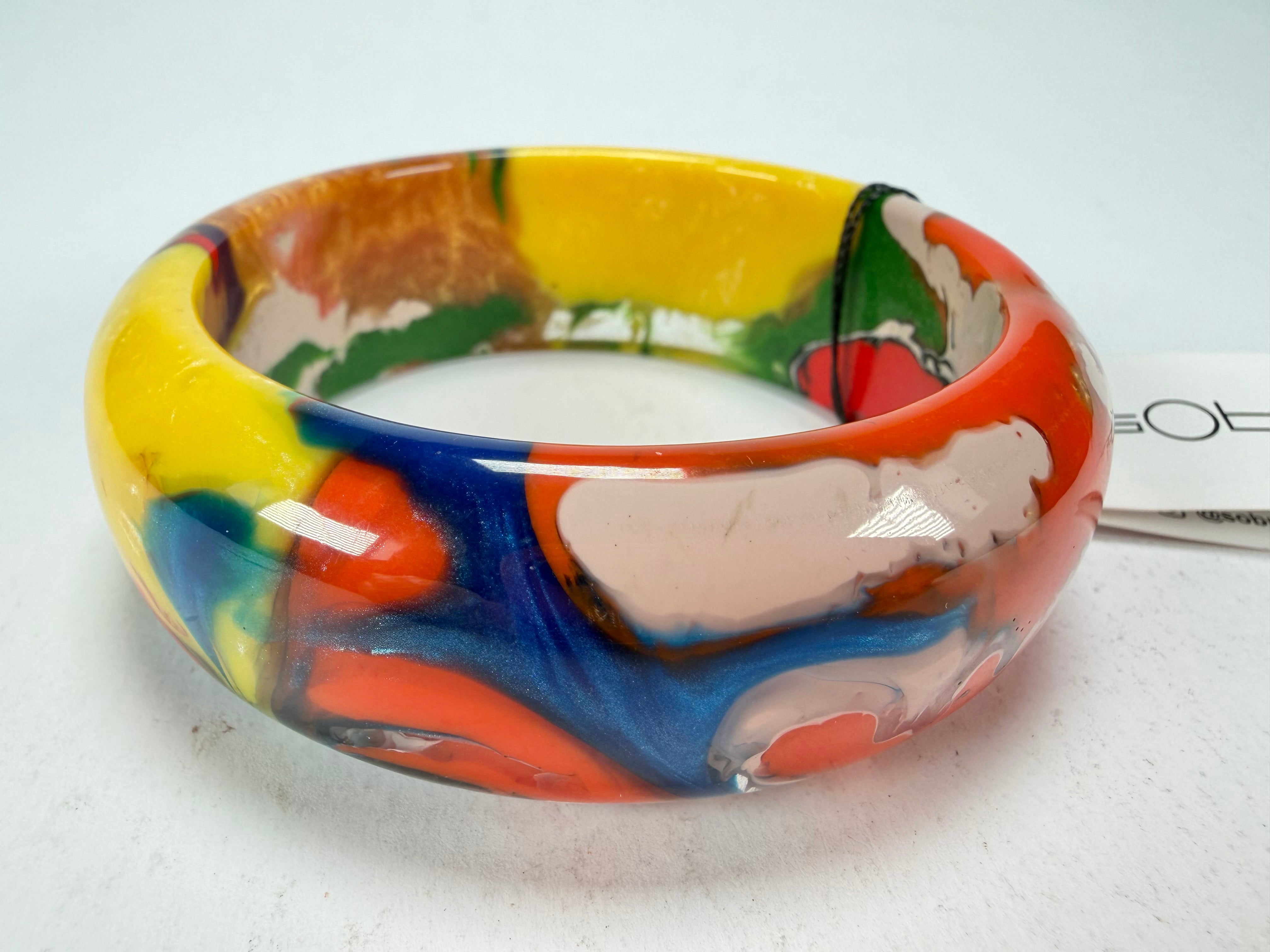 Sobral - Multi-Colour "PB24" Solid Resin Bangle ( 003813 )