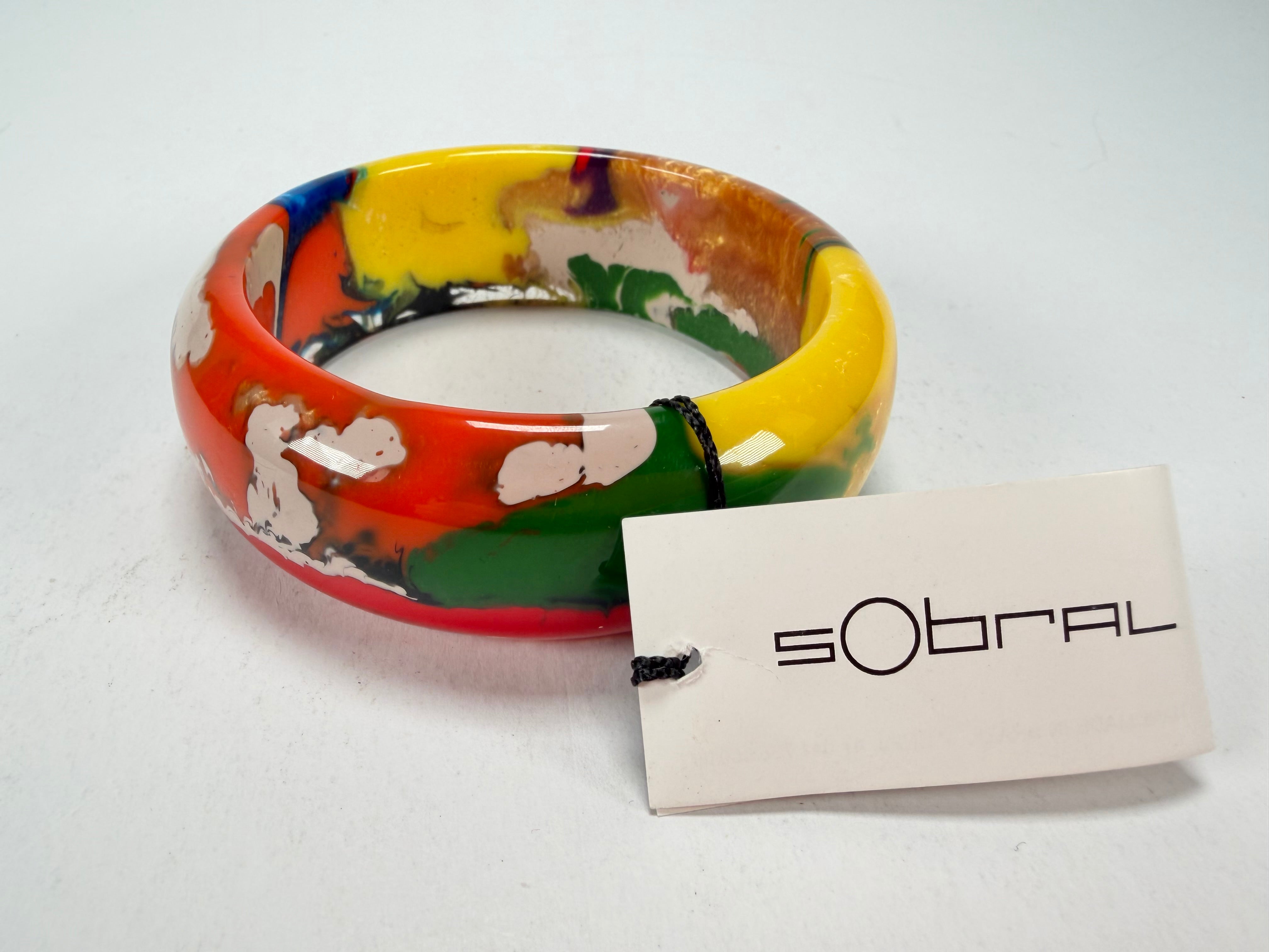 Sobral - Multi-Colour "PB24" Solid Resin Bangle ( 003813 )
