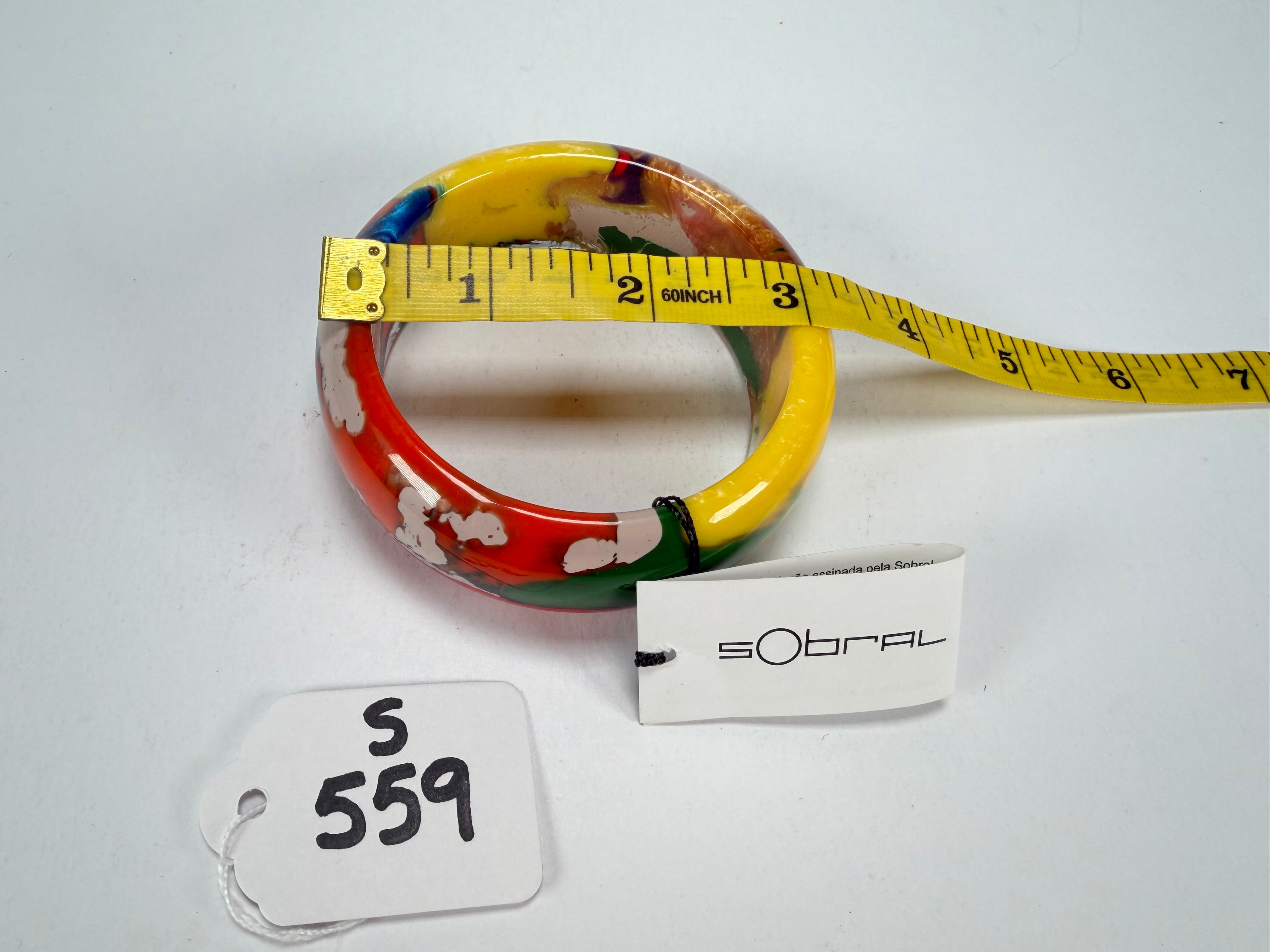 Sobral - Multi-Colour "PB24" Solid Resin Bangle ( 003813 )