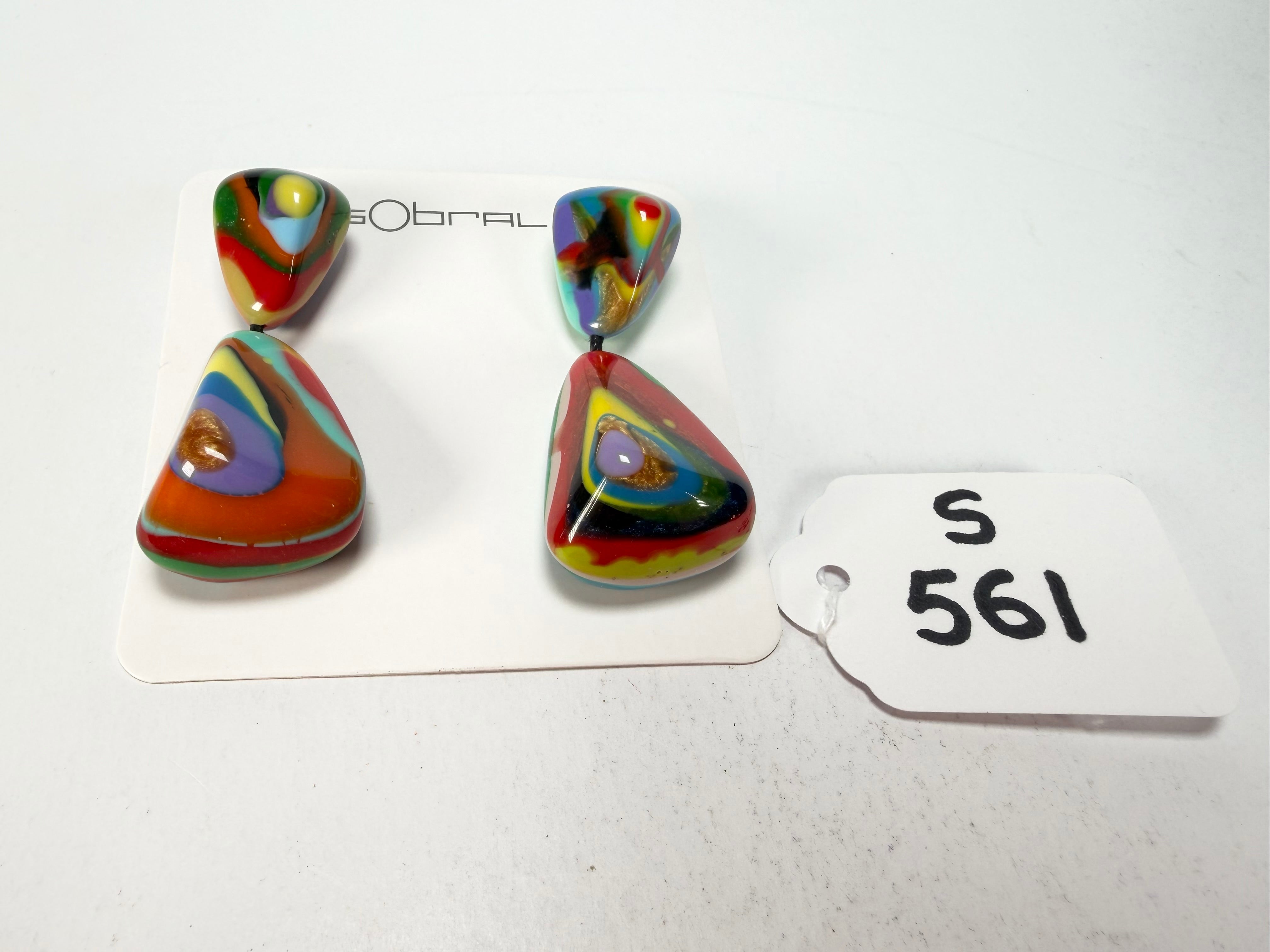 Sobral - Multi-Colour "Anton" Resin Earrings ( 003611 )