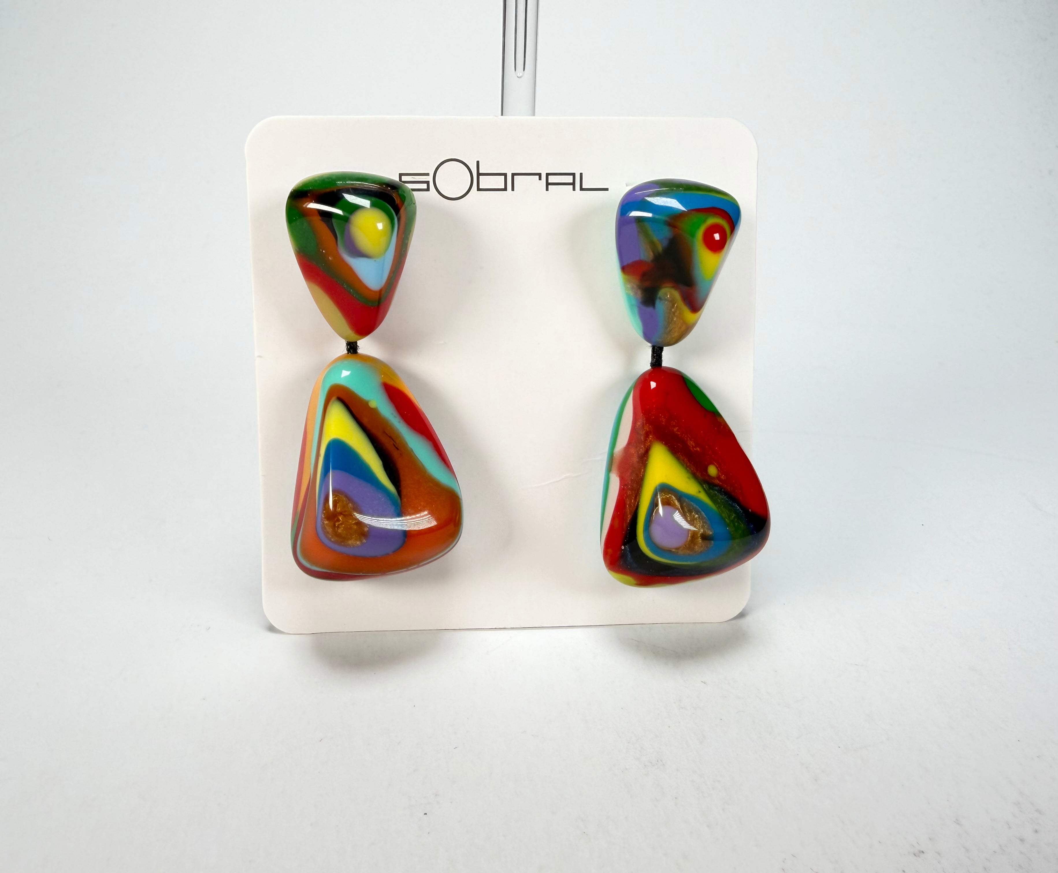 Sobral - Multi-Colour "Anton" Resin Earrings ( 003611 )