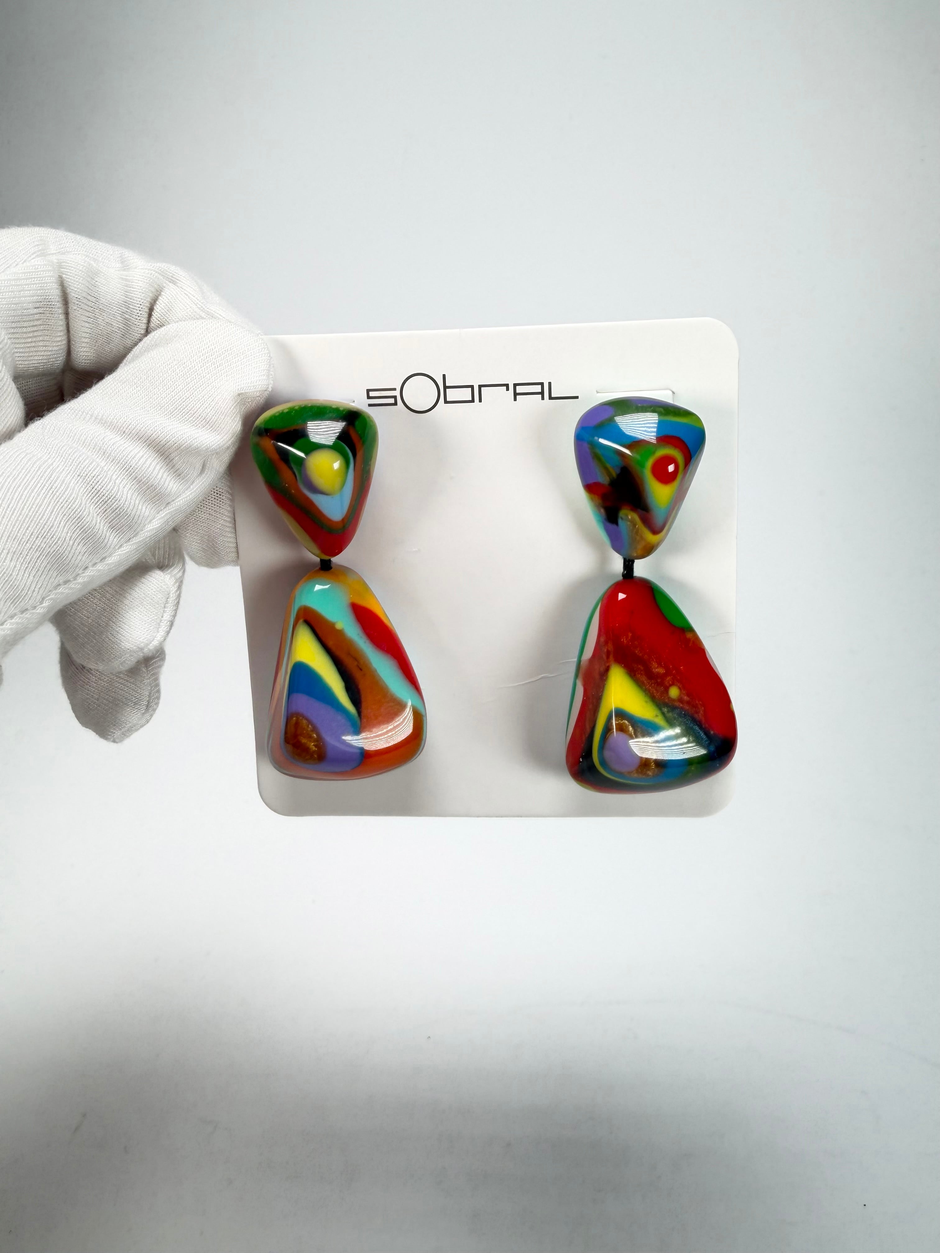 Sobral - Multi-Colour "Anton" Resin Earrings ( 003611 )