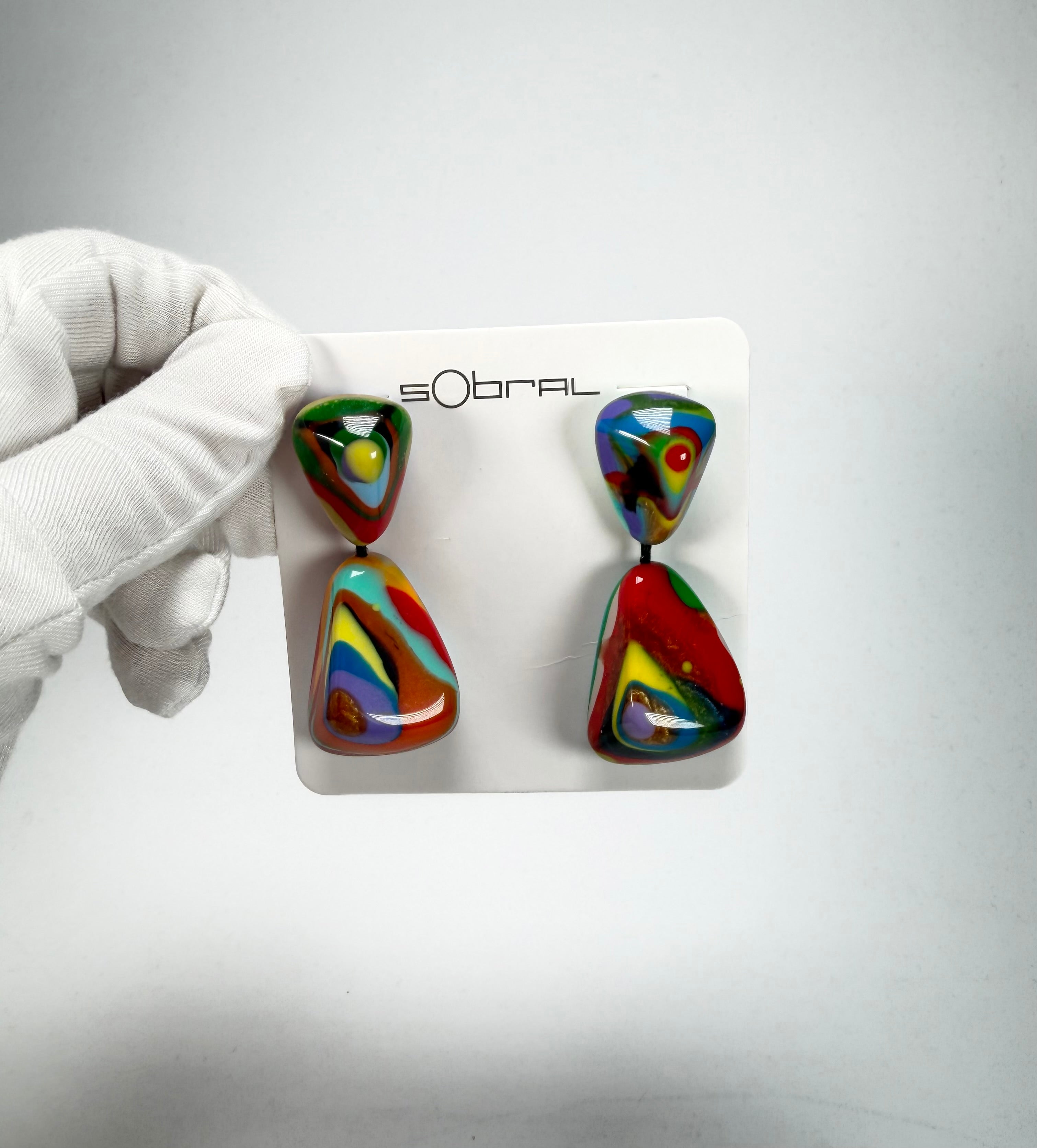 Sobral - Multi-Colour "Anton" Resin Earrings ( 003611 )