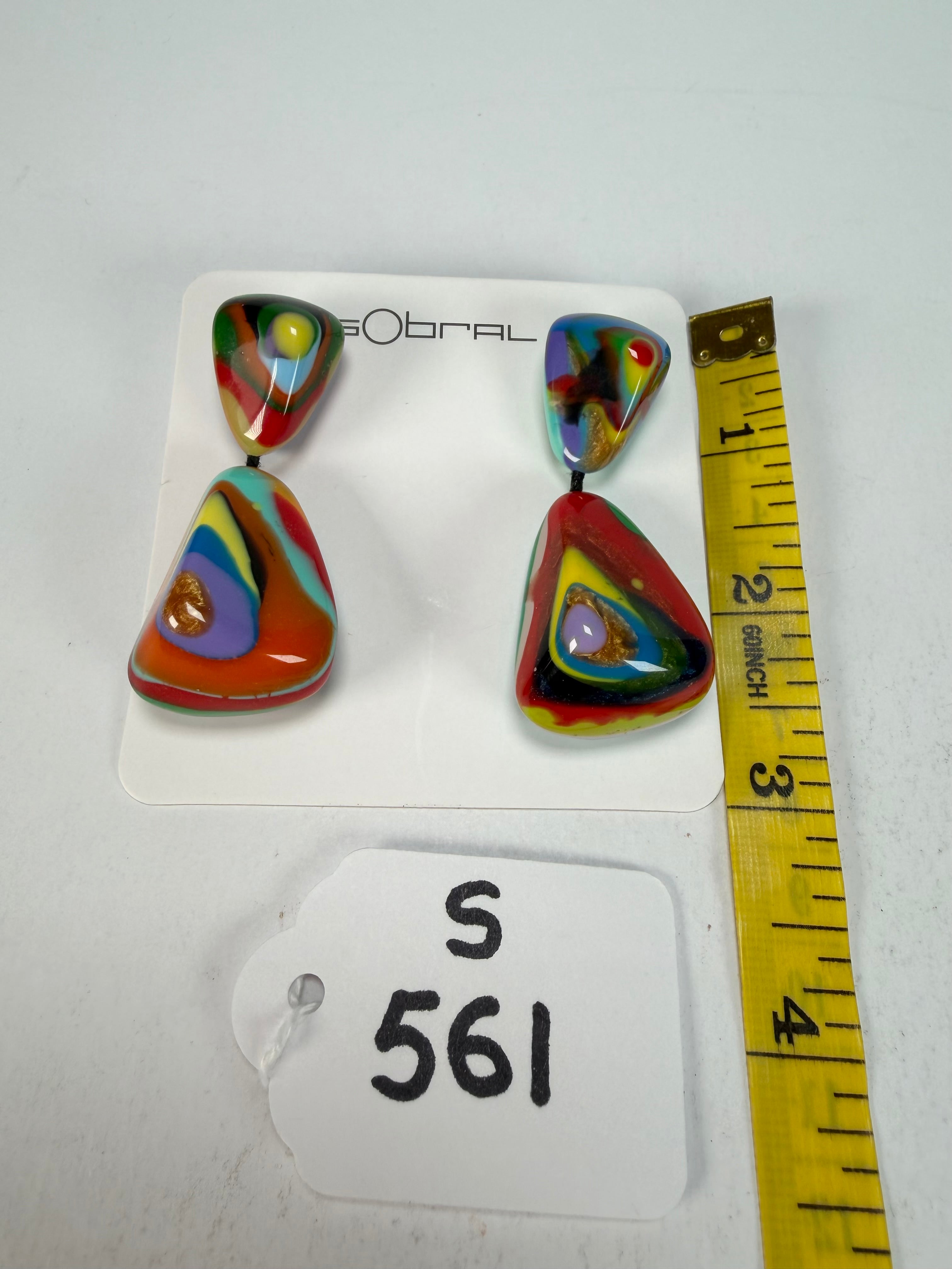 Sobral - Multi-Colour "Anton" Resin Earrings ( 003611 )