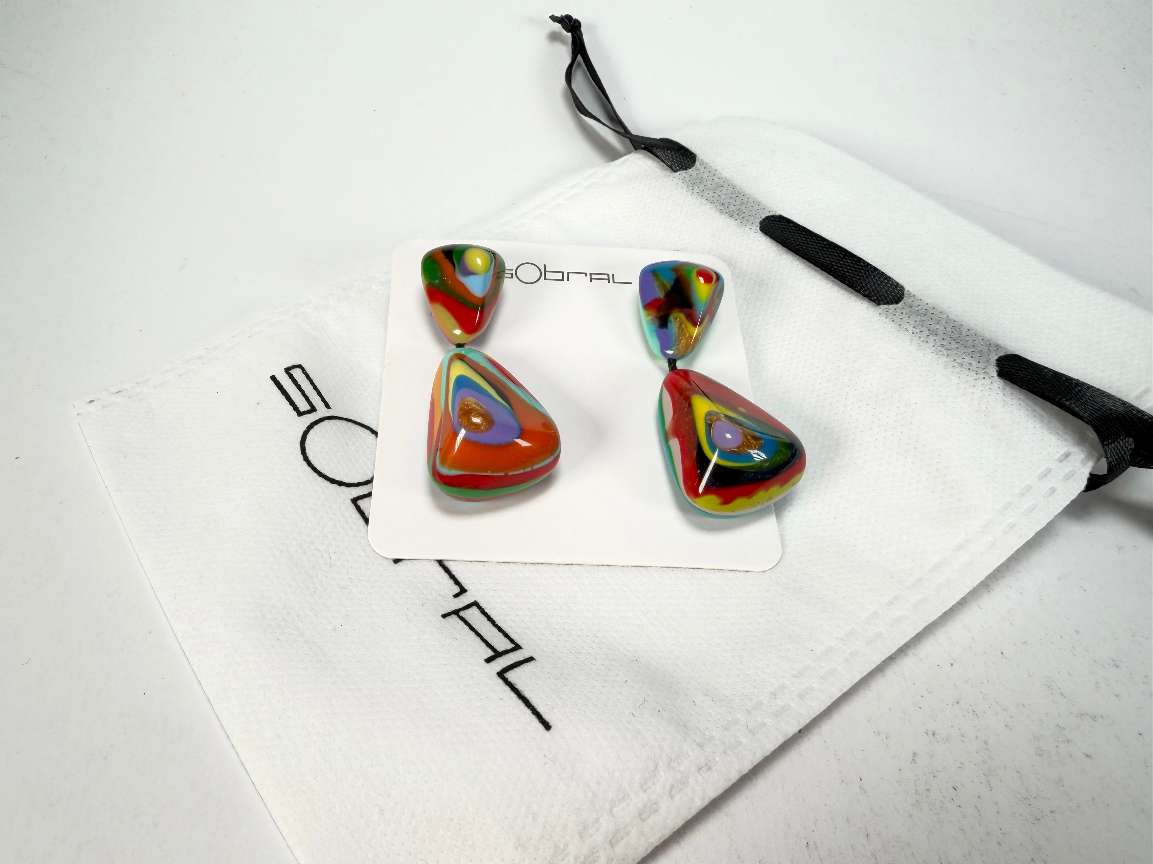Sobral - Multi-Colour "Anton" Resin Earrings ( 003611 )