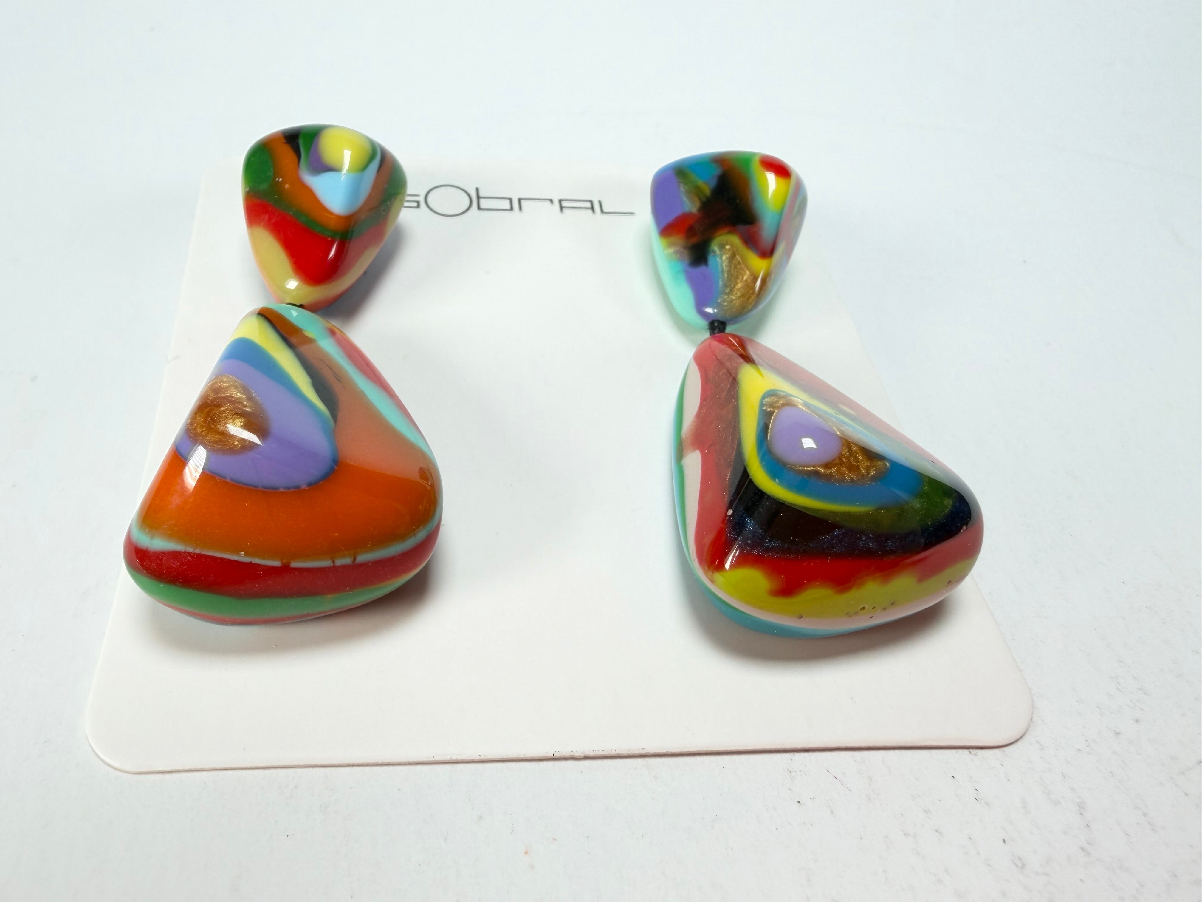 Sobral - Multi-Colour "Anton" Resin Earrings ( 003611 )