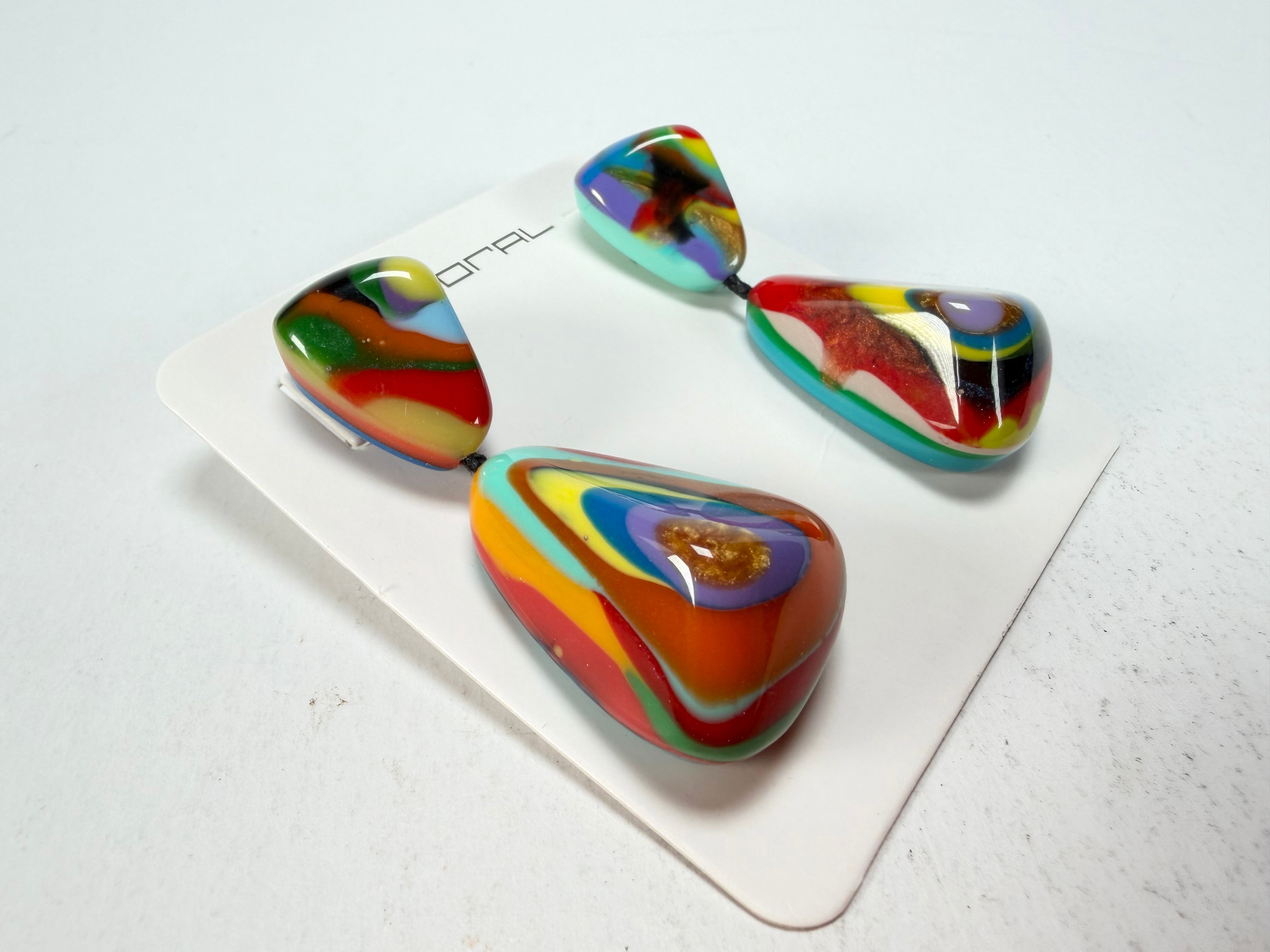 Sobral - Multi-Colour "Anton" Resin Earrings ( 003611 )