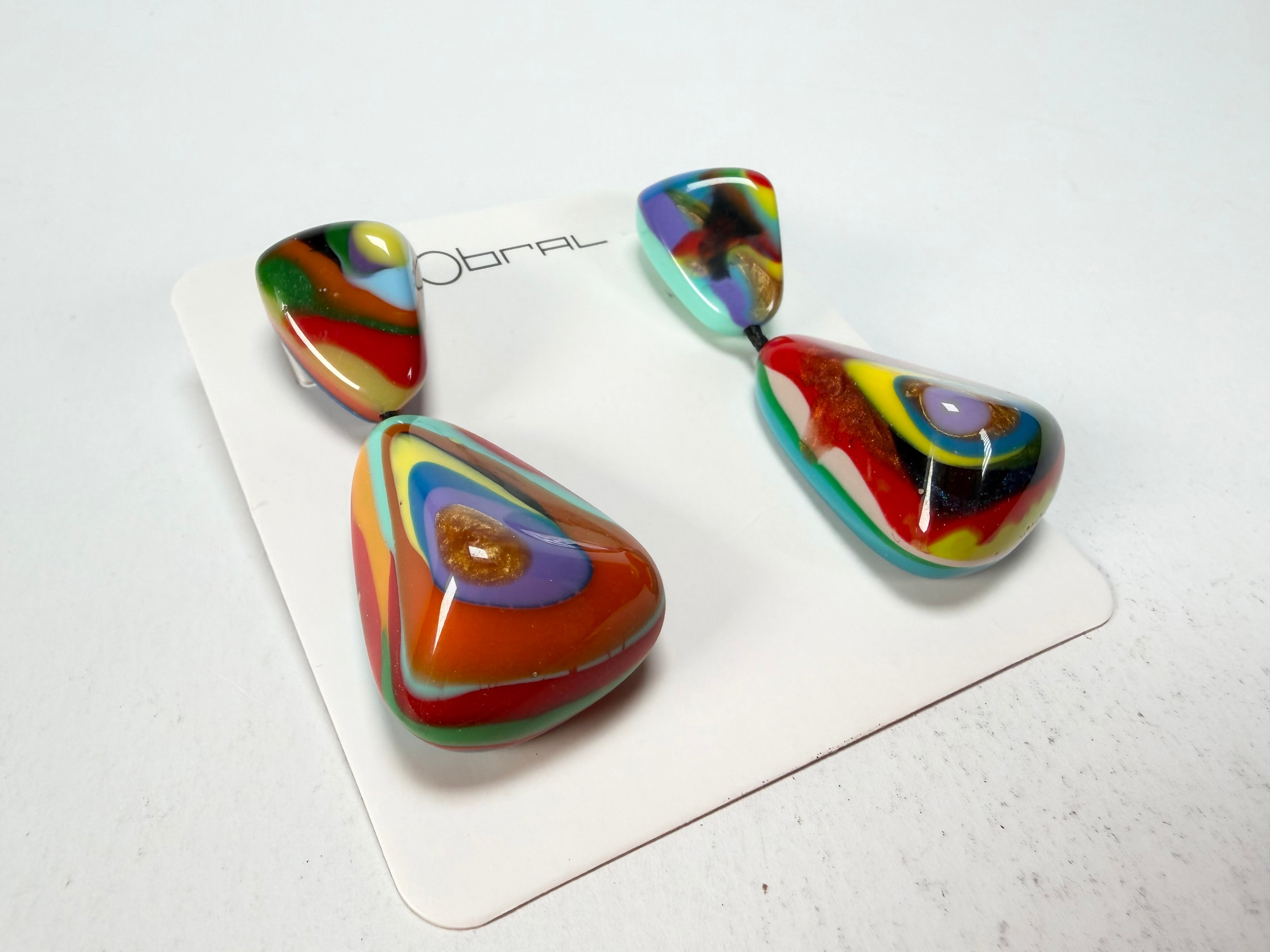 Sobral - Multi-Colour "Anton" Resin Earrings ( 003611 )