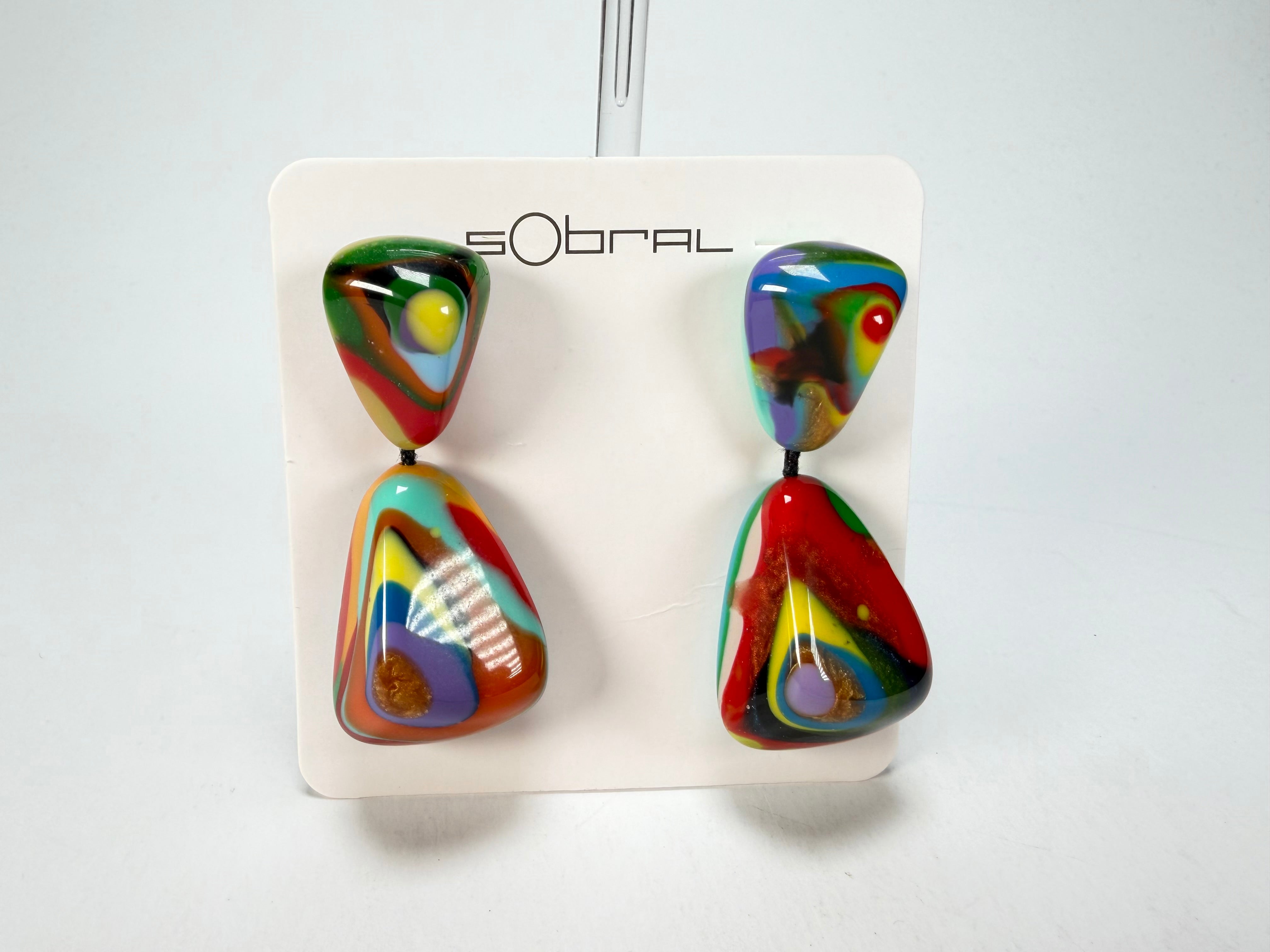 Sobral - Multi-Colour "Anton" Resin Earrings ( 003611 )