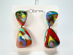 Sobral - Multi-Colour "Anton" Resin Earrings ( 003611 )