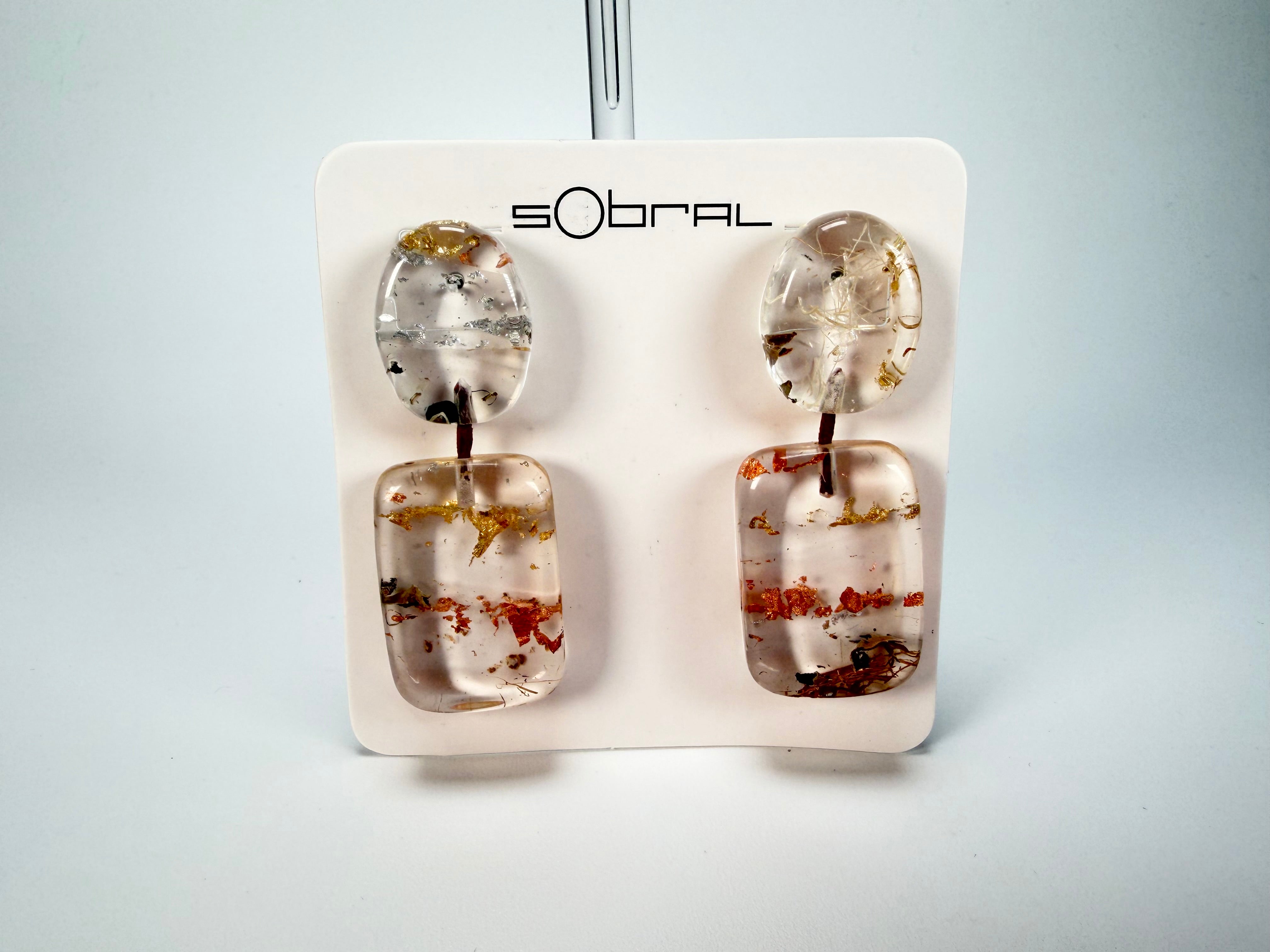 Sobral - Minas Gerais "Araxá" Resin Earrings ( 005407 )