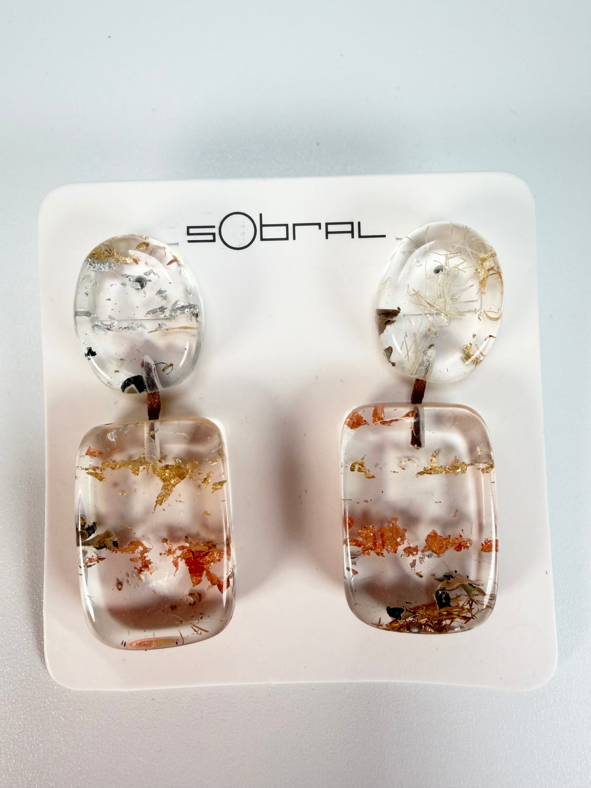 Sobral - Minas Gerais "Araxá" Resin Earrings ( 005407 )