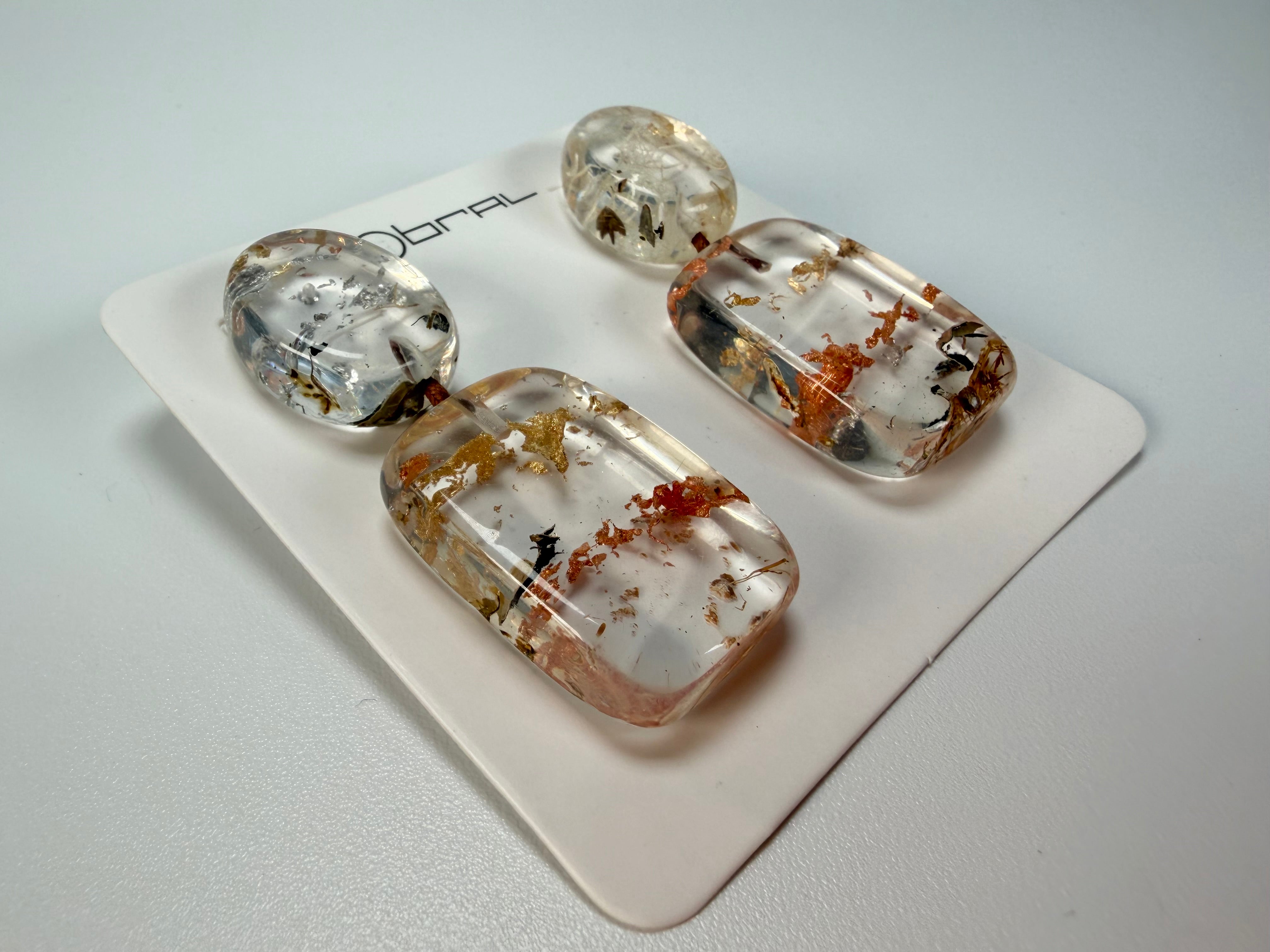 Sobral - Minas Gerais "Araxá" Resin Earrings ( 005407 )