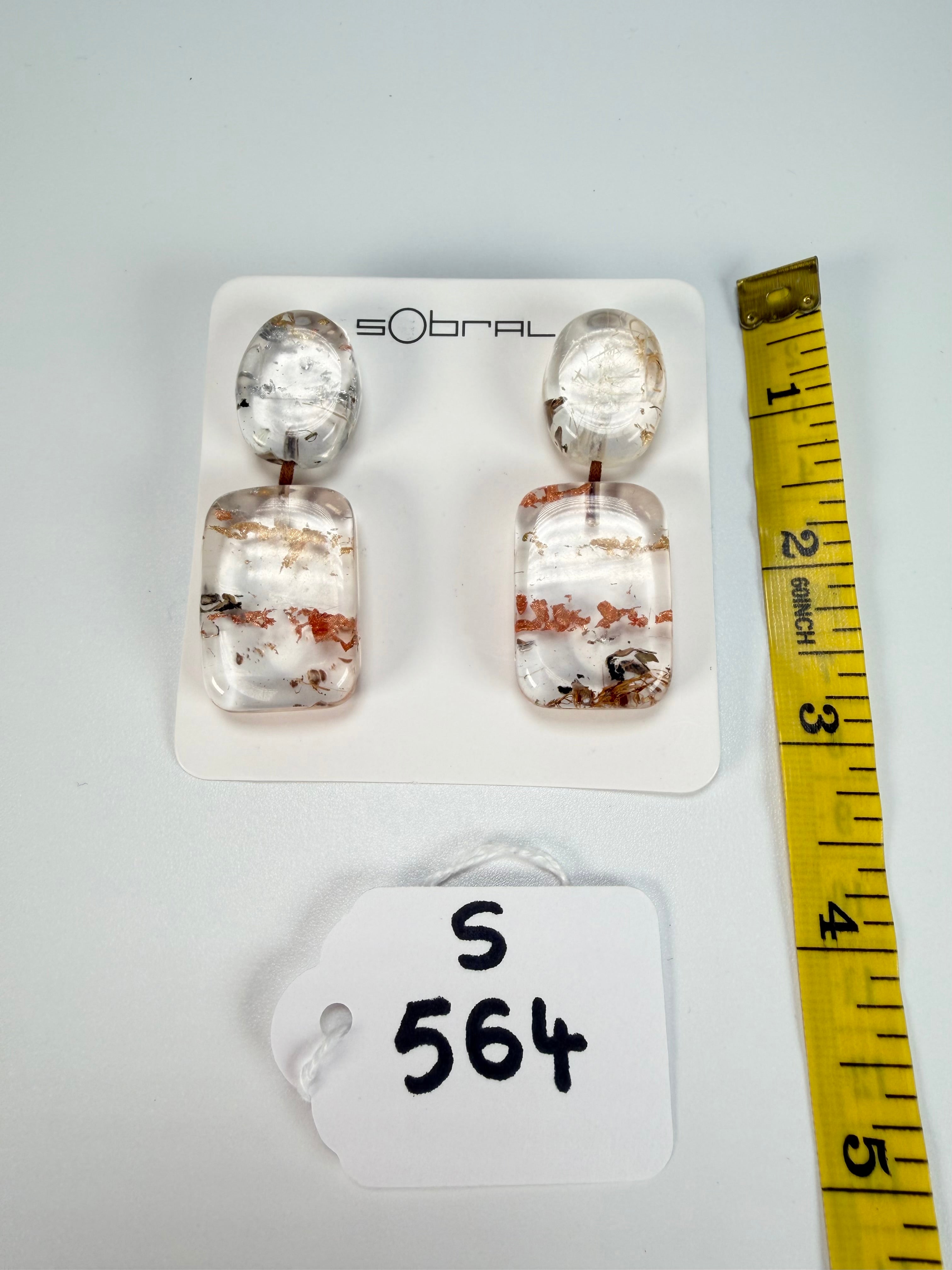 Sobral - Minas Gerais "Araxá" Resin Earrings ( 005407 )