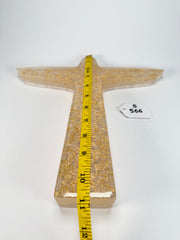 Sobral - Landmark "Cristo" Metalique Cristal & Gold Extra Large 28cm Statue Ornament ( 004015 )