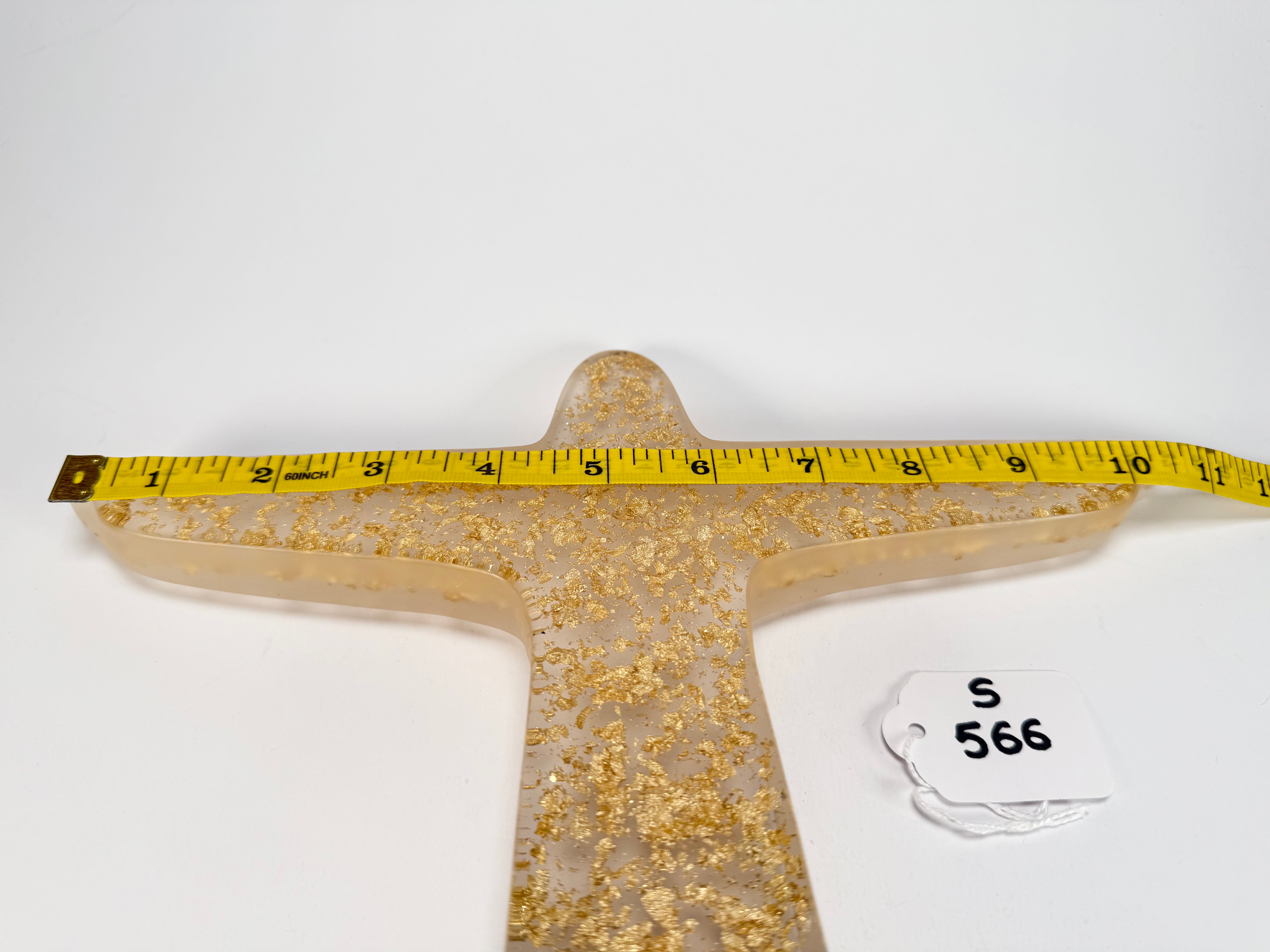 Sobral - Landmark "Cristo" Metalique Cristal & Gold Extra Large 28cm Statue Ornament ( 004015 )