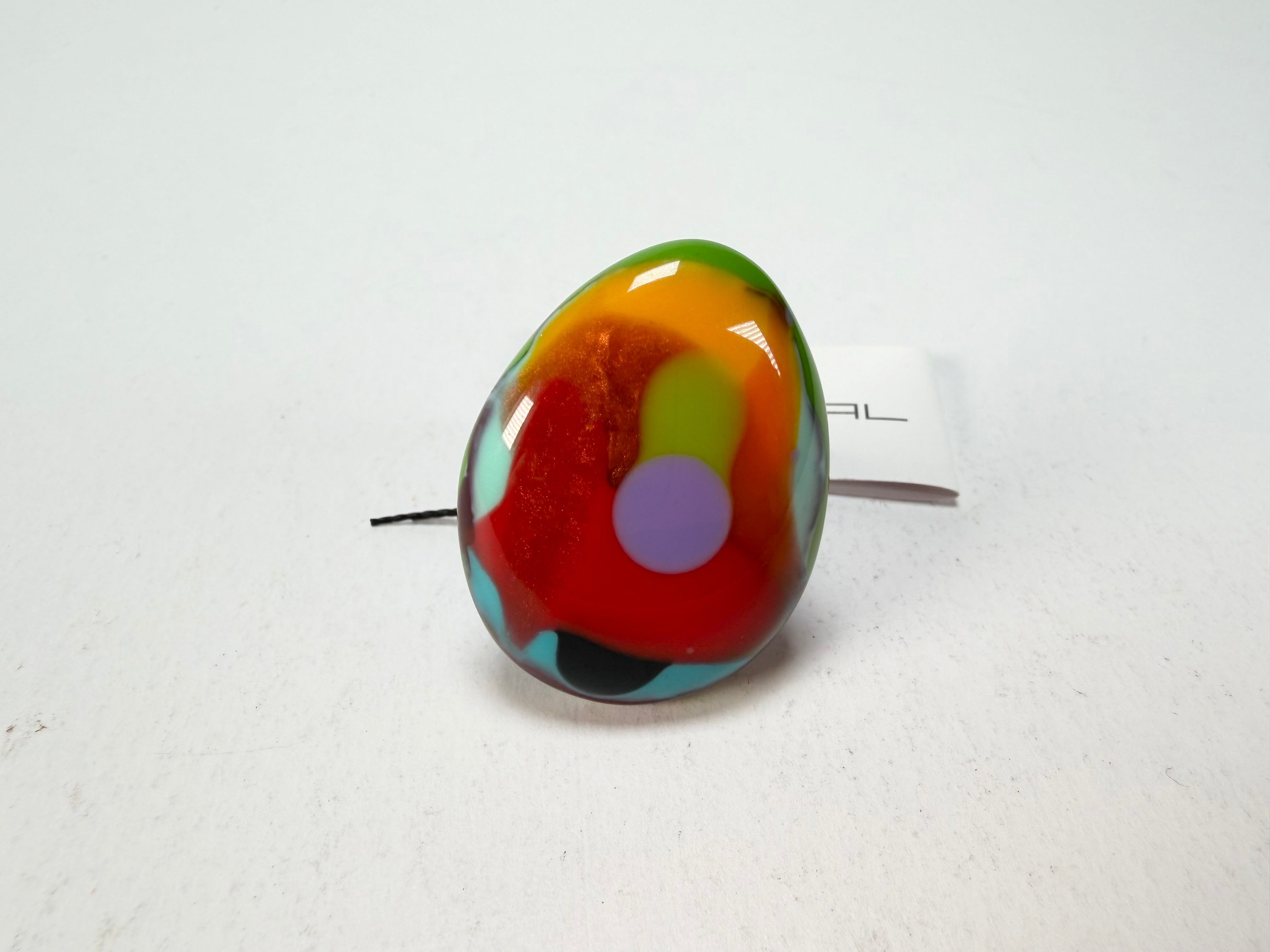 Sobral - Multi-Colour "K" Resin Ring ( 005146 ) - Size UK U / US 10