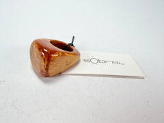 Sobral - Honey "Wave" Resin Ring ( 005325 ) - Size UK P / US 7.5