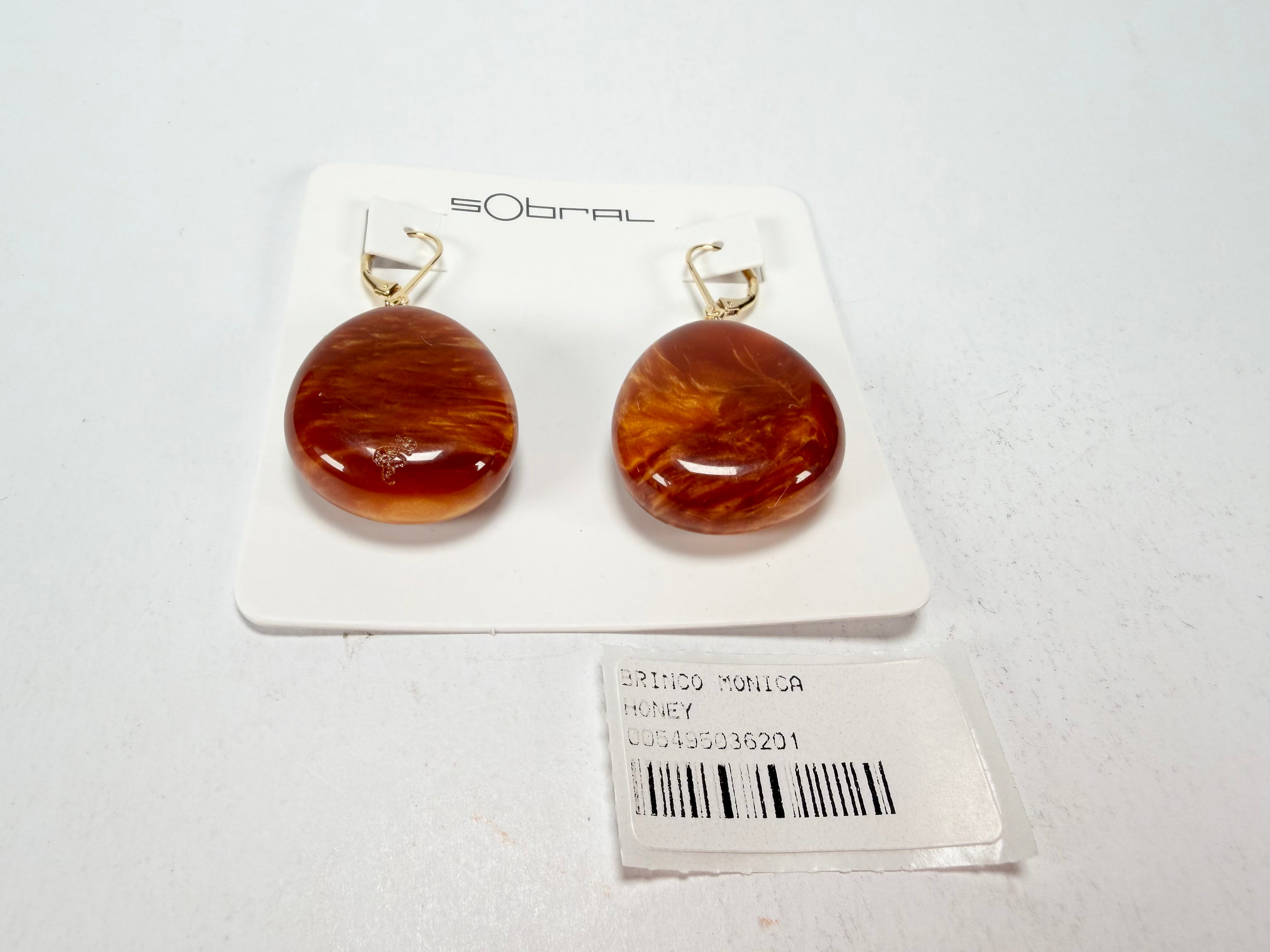 Sobral - Honey "Monica" Resin Earrings ( 005495 )