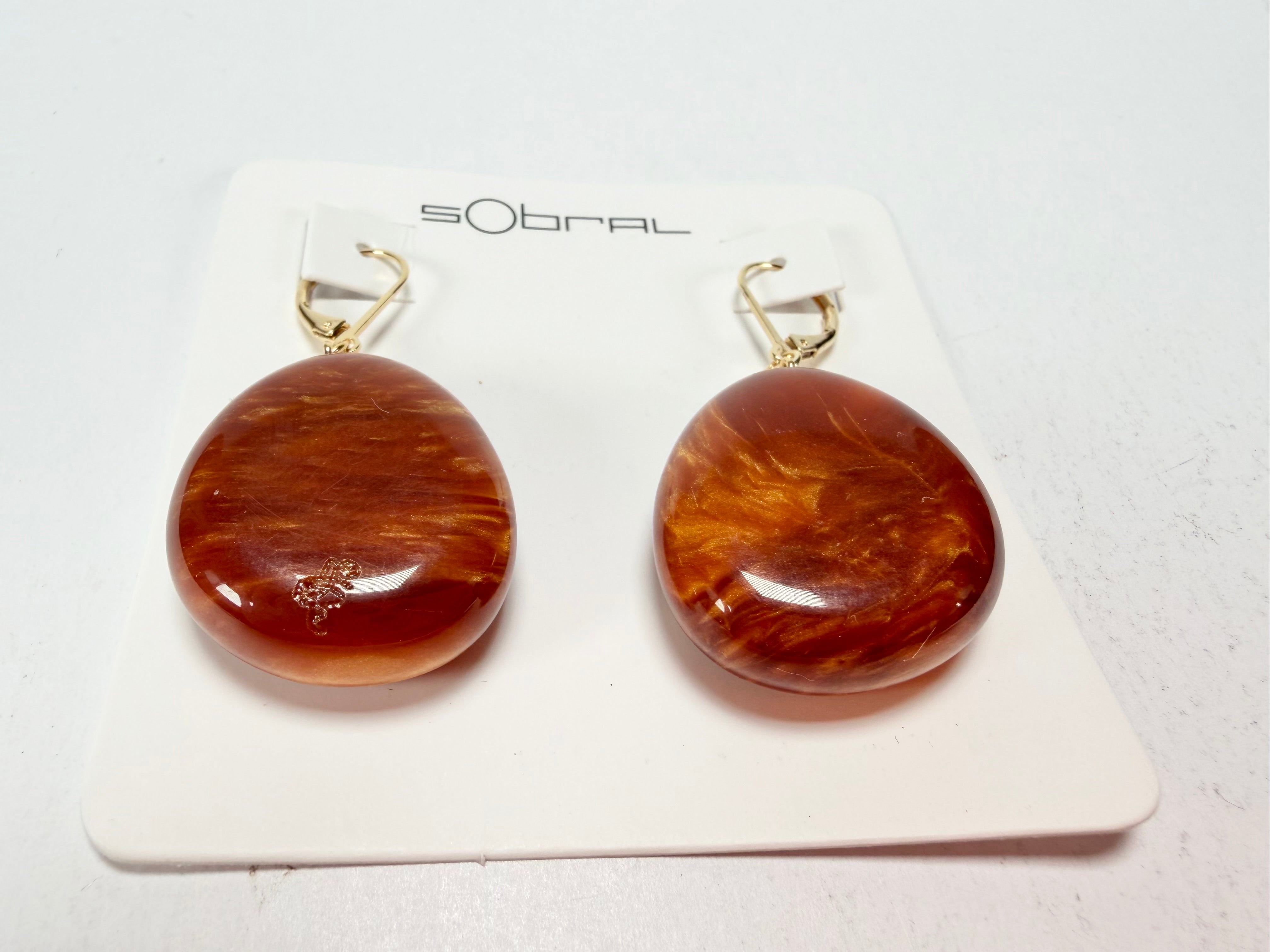 Sobral - Honey "Monica" Resin Earrings ( 005495 )