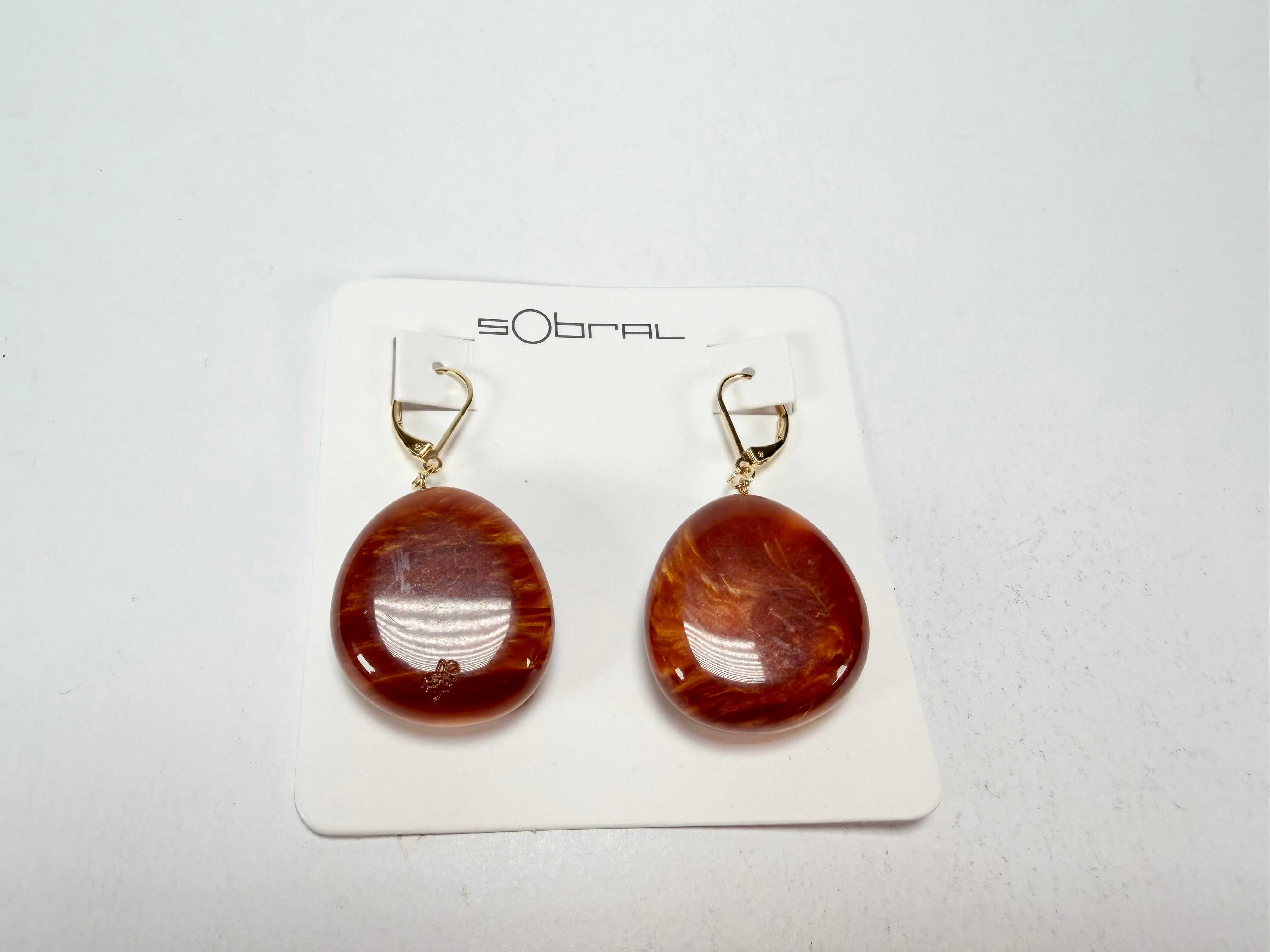 Sobral - Honey "Monica" Resin Earrings ( 005495 )