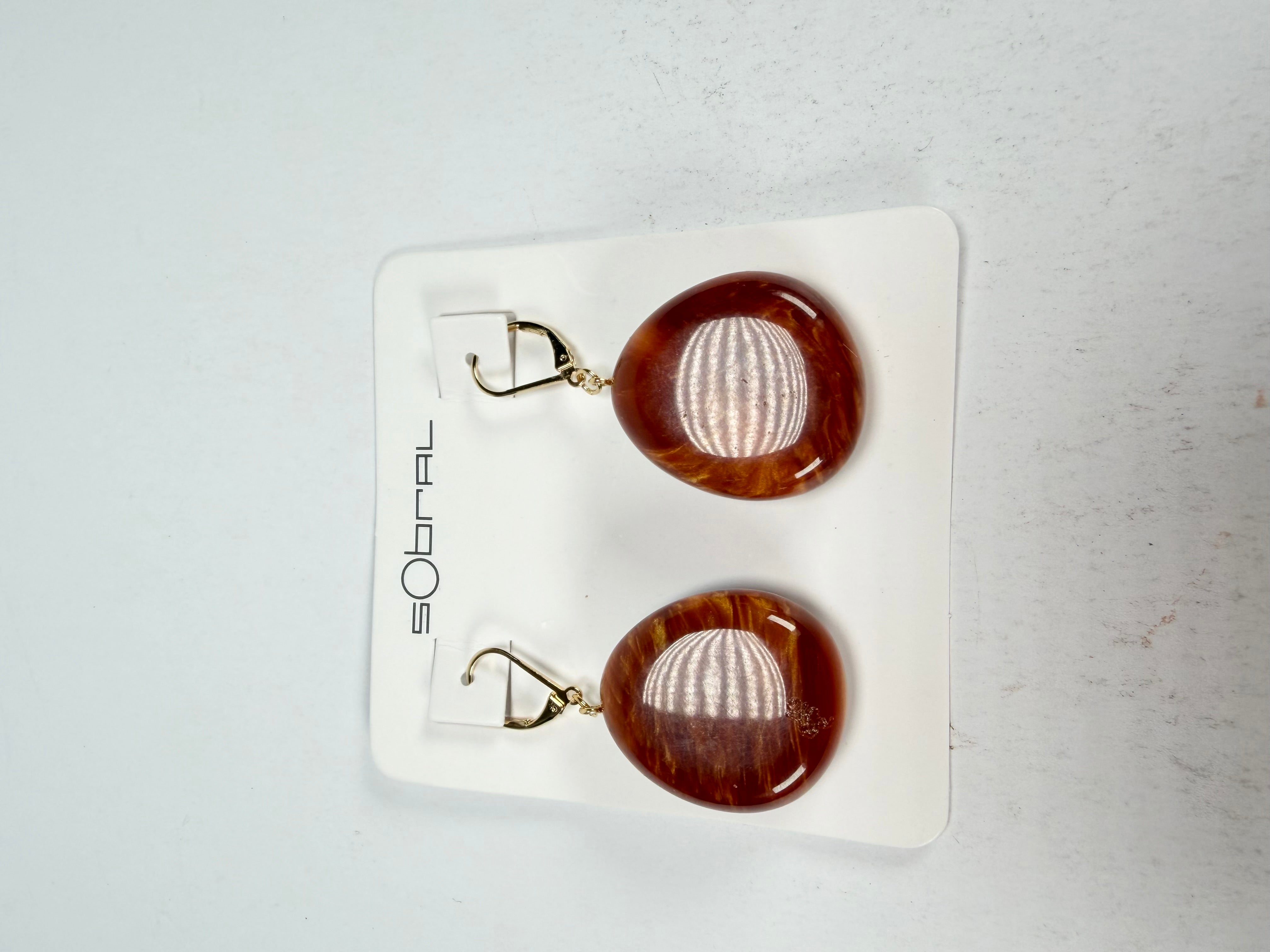 Sobral - Honey "Monica" Resin Earrings ( 005495 )