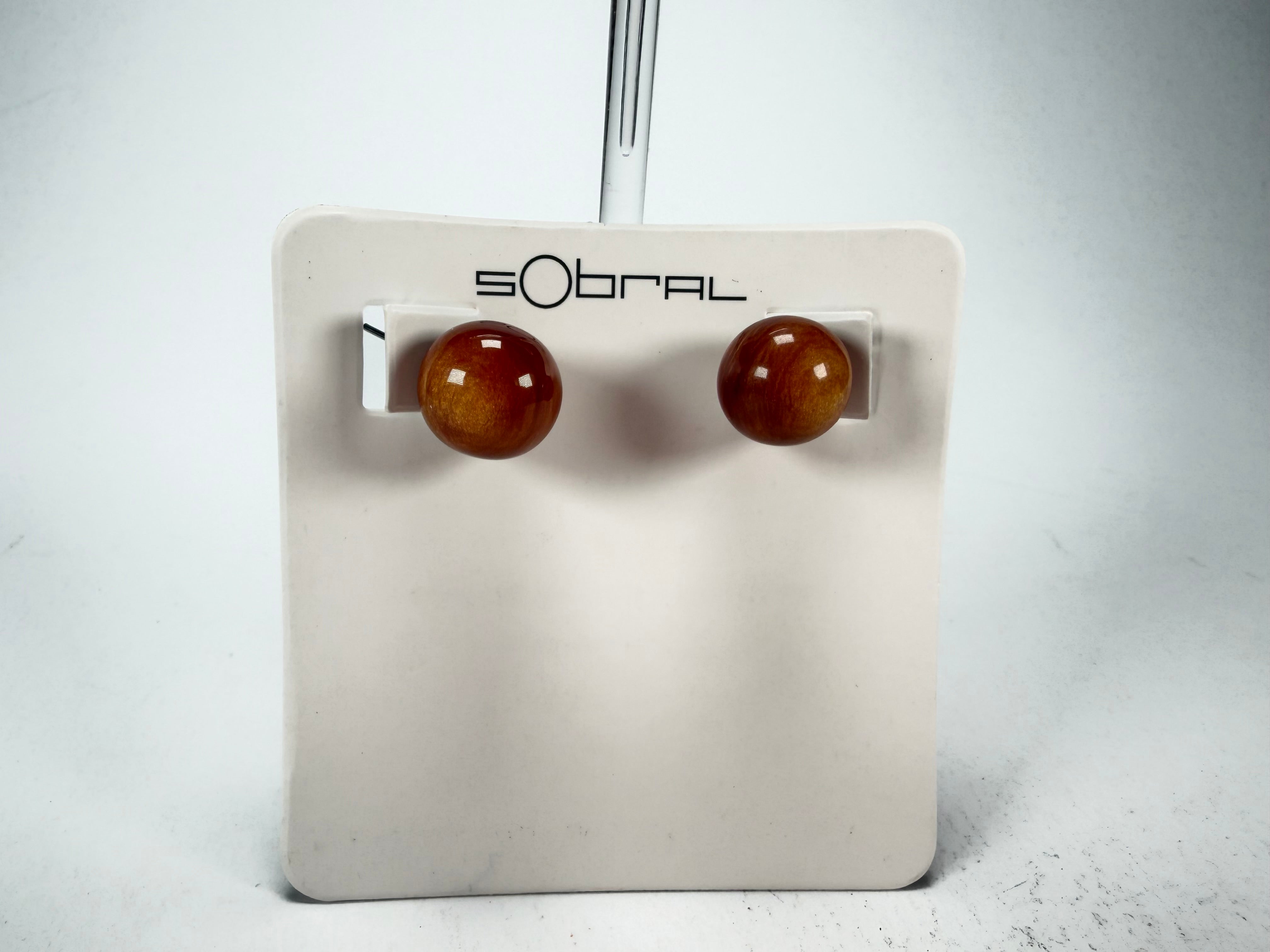 Sobral - Honey "Orbitalis" Resin Earrings ( 005456 )