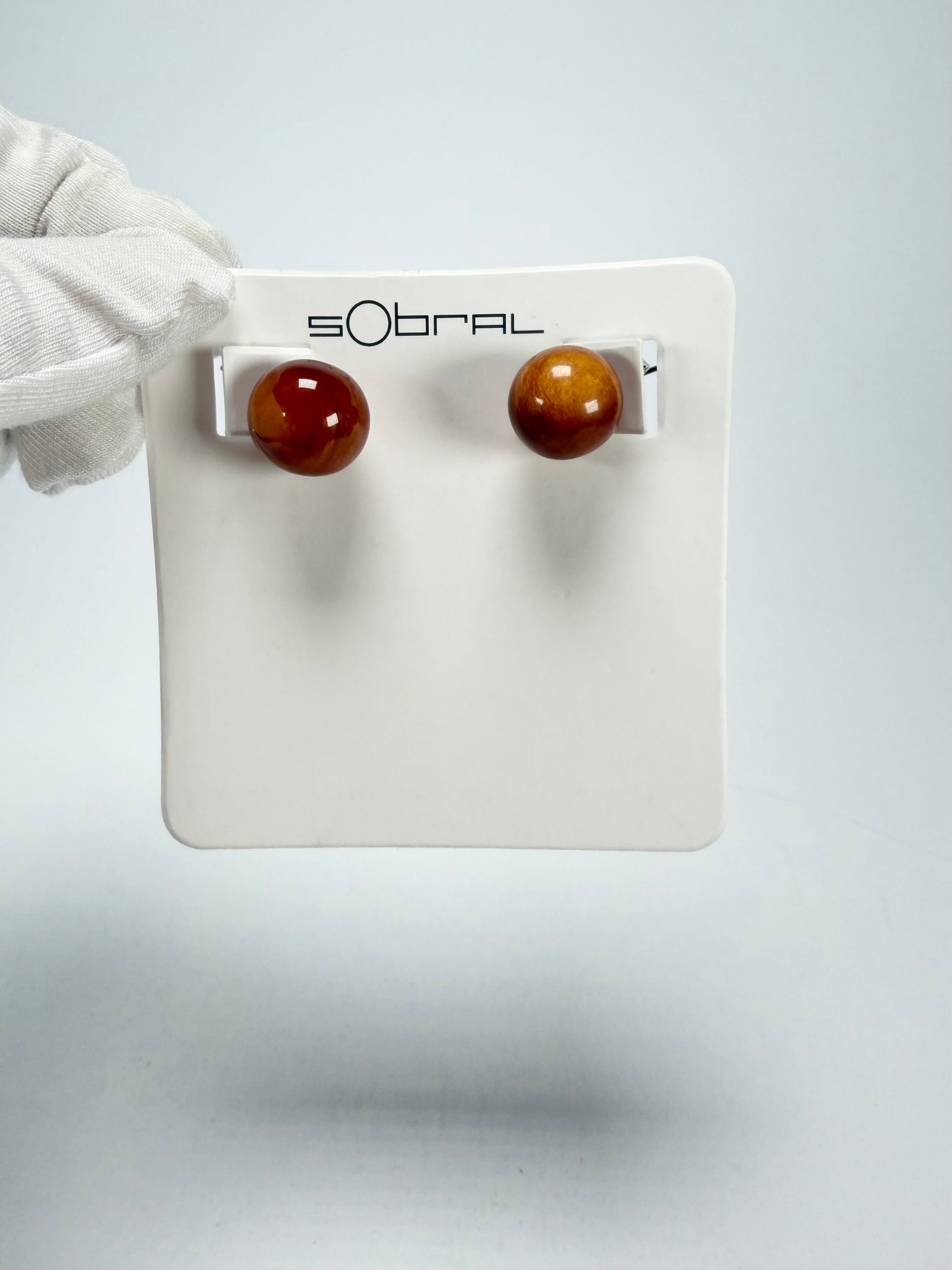 Sobral - Honey "Orbitalis" Resin Earrings ( 005456 )