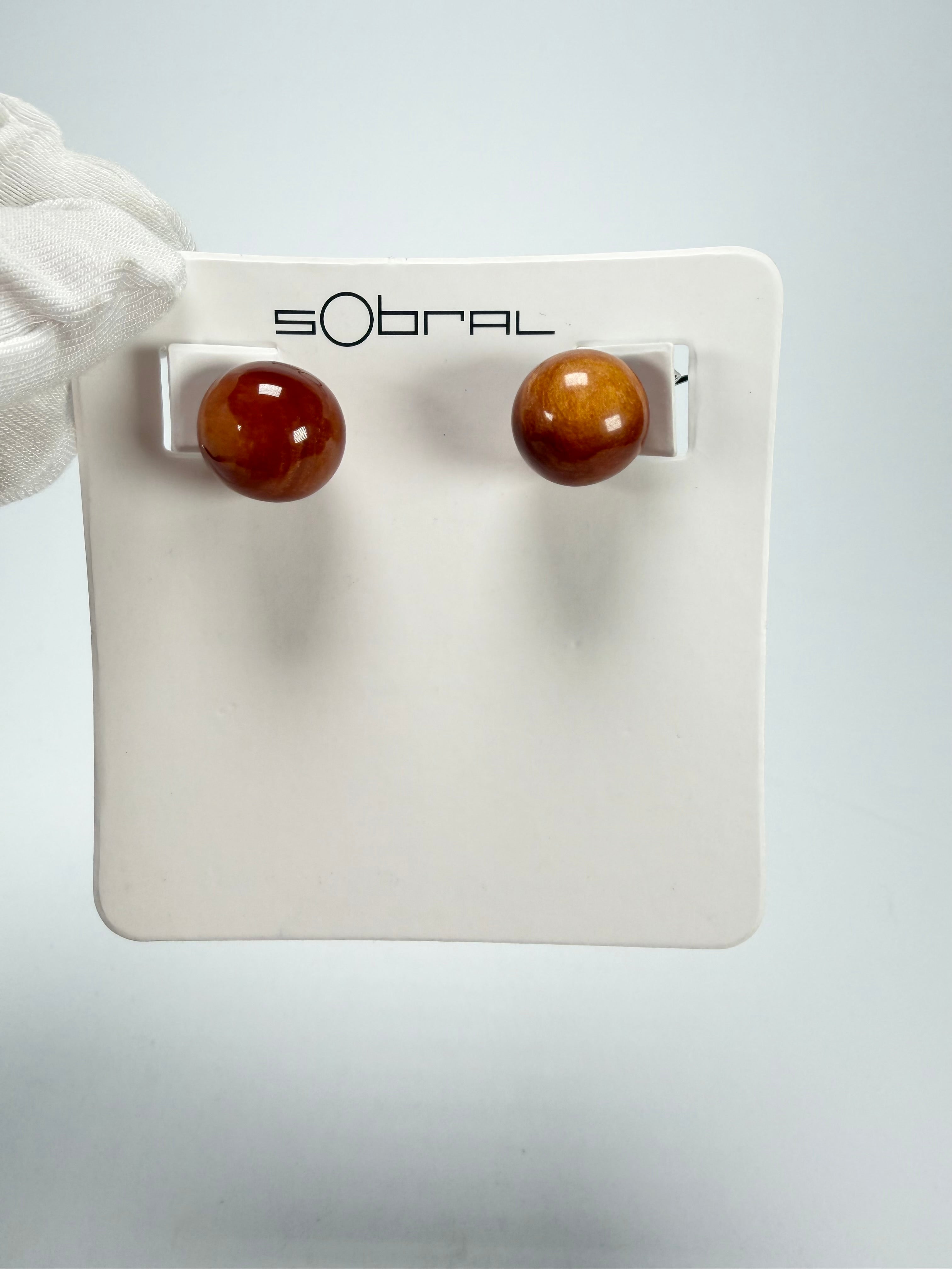 Sobral - Honey "Orbitalis" Resin Earrings ( 005456 )