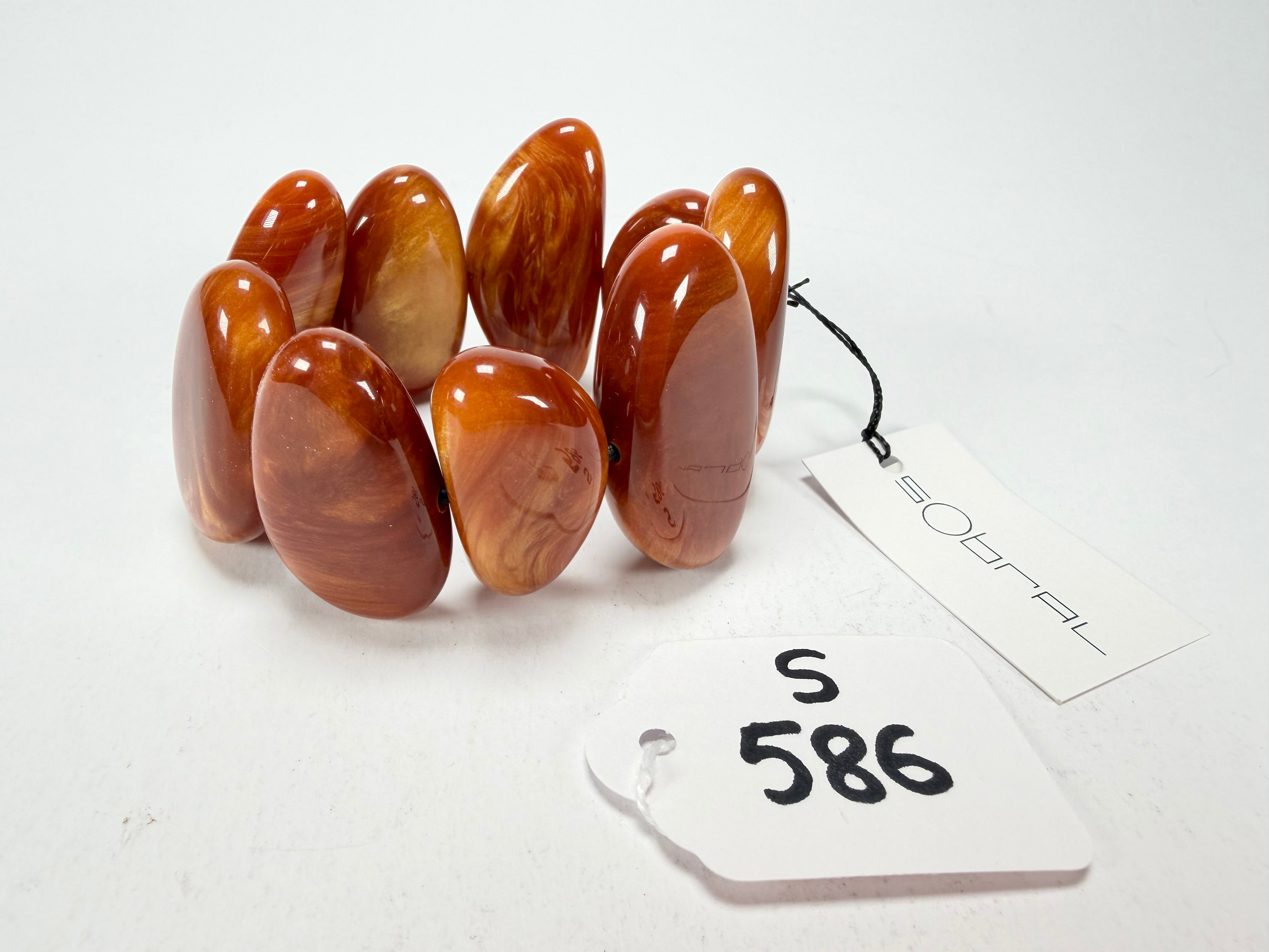 Sobral - Honey "Onda" Elasticated Resin Bracelet ( 005329 )