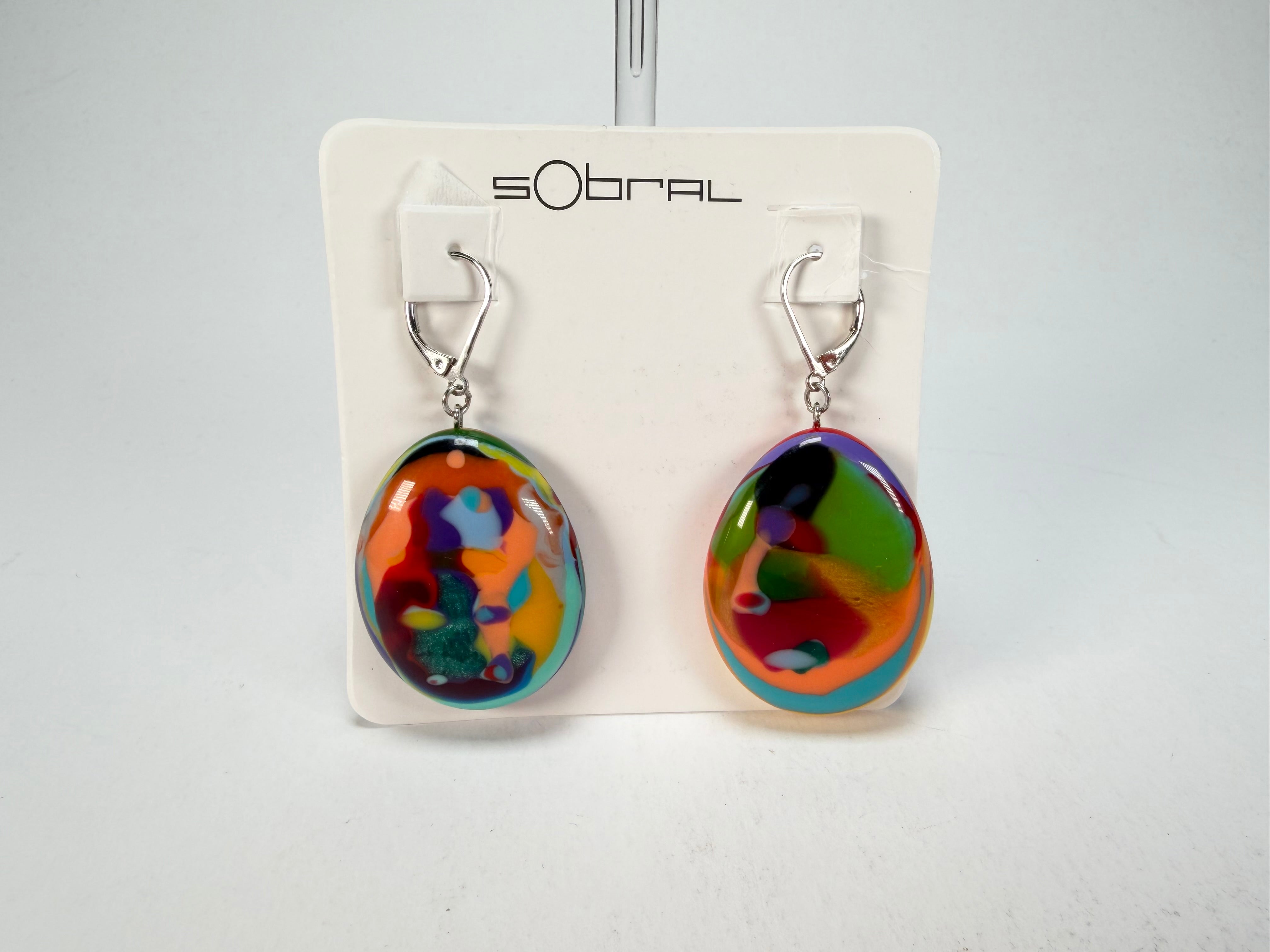 Sobral - Multi-Colour "Inusitado" K Resin Earrings ( 004195 )