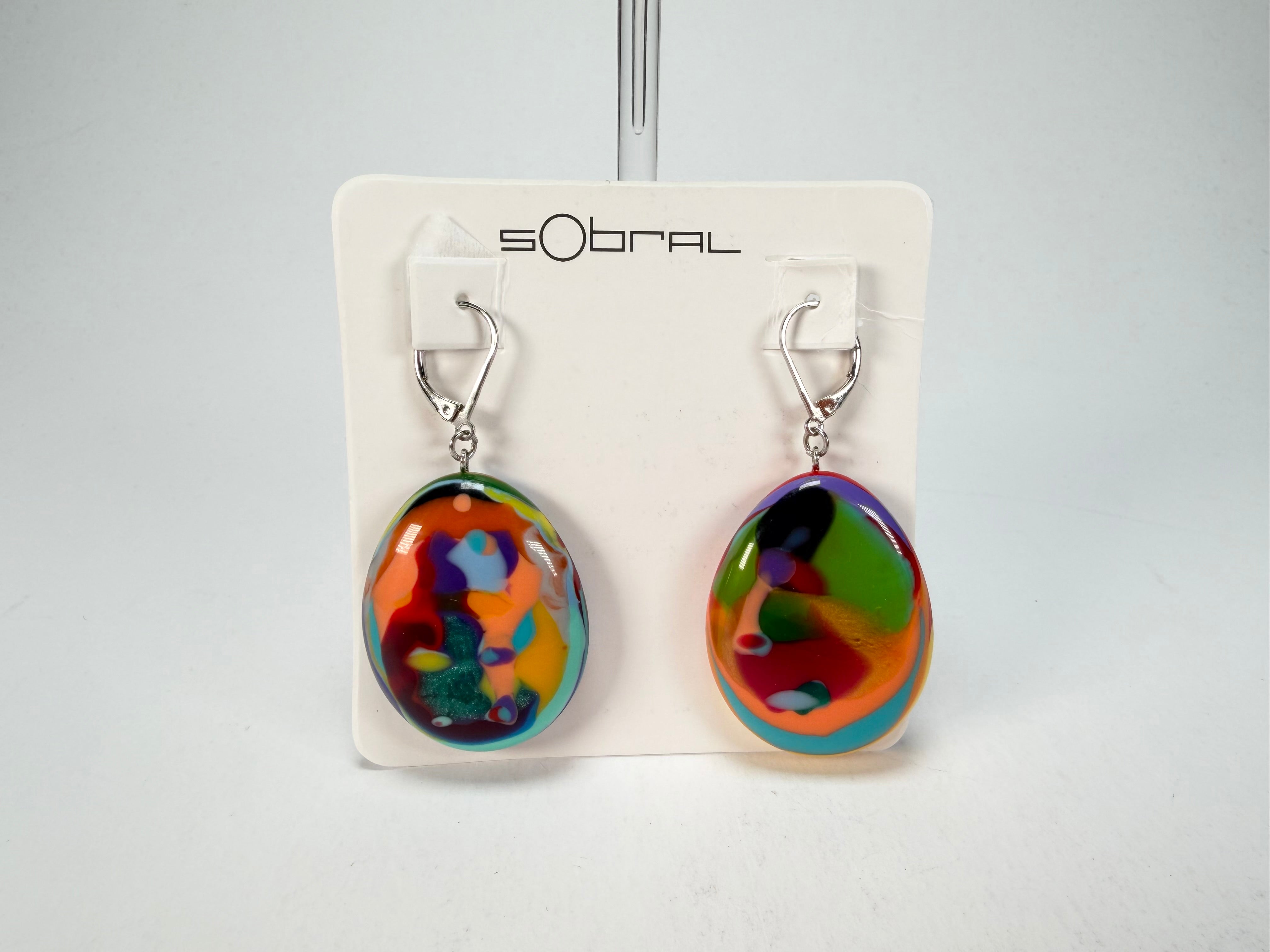 Sobral - Multi-Colour "Inusitado" K Resin Earrings ( 004195 )