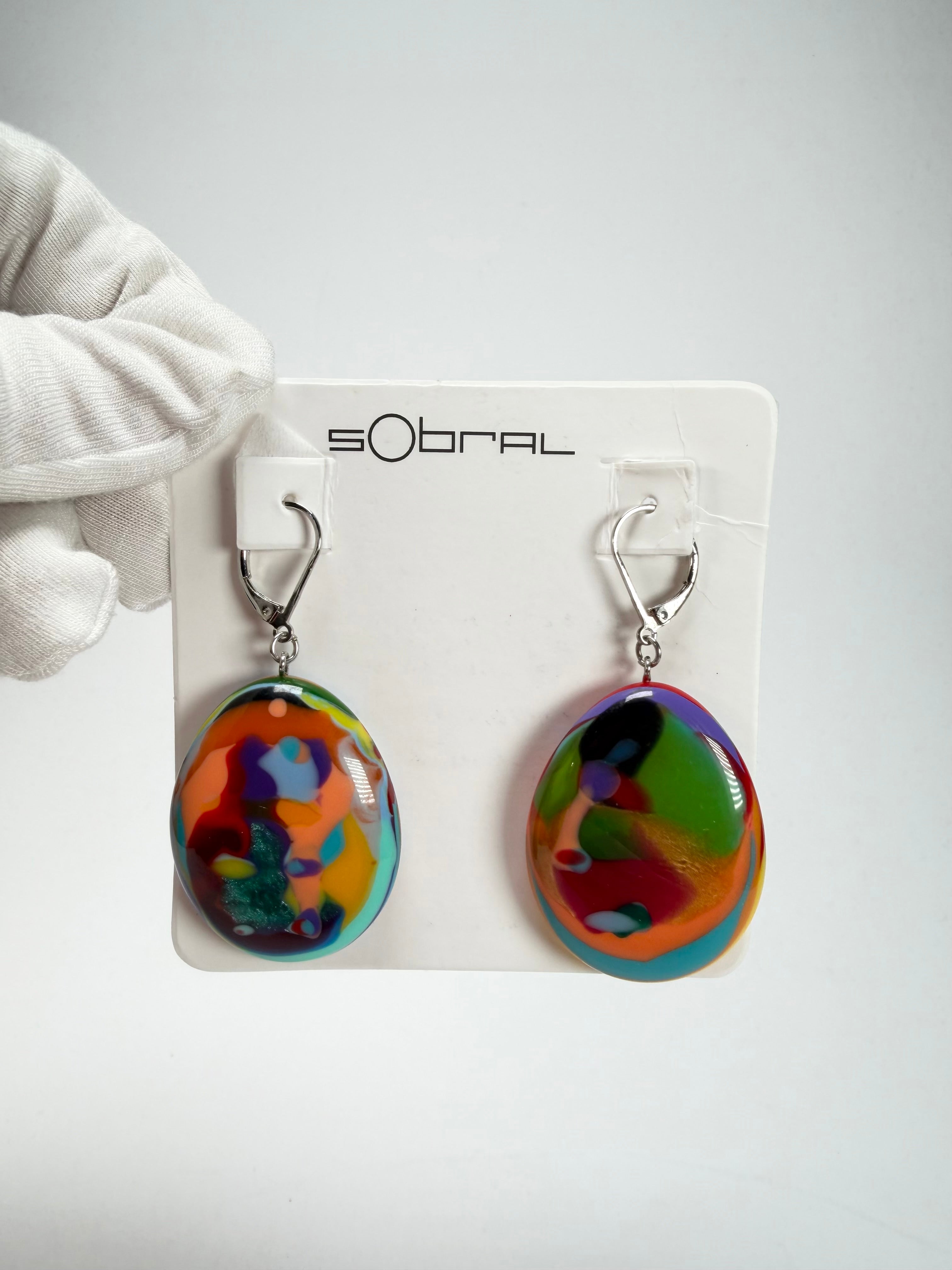 Sobral - Multi-Colour "Inusitado" K Resin Earrings ( 004195 )