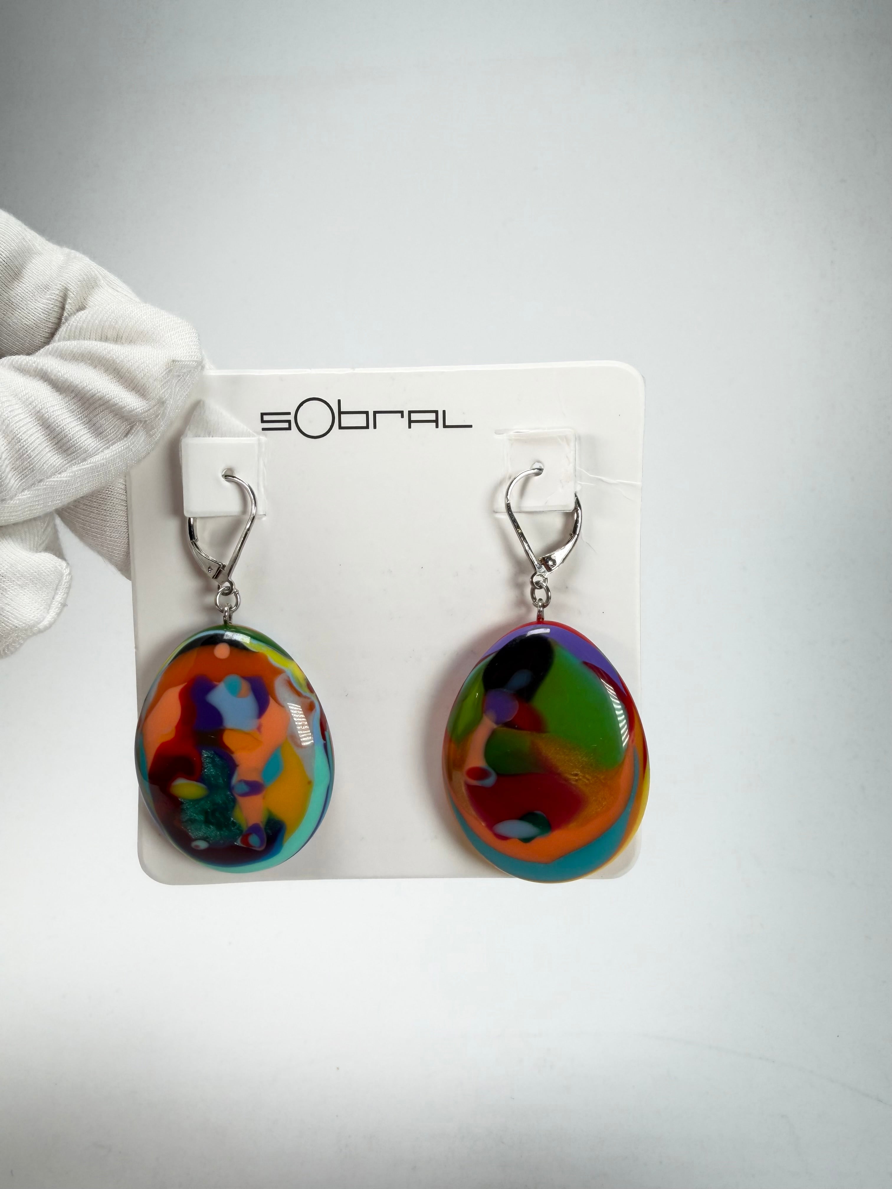 Sobral - Multi-Colour "Inusitado" K Resin Earrings ( 004195 )