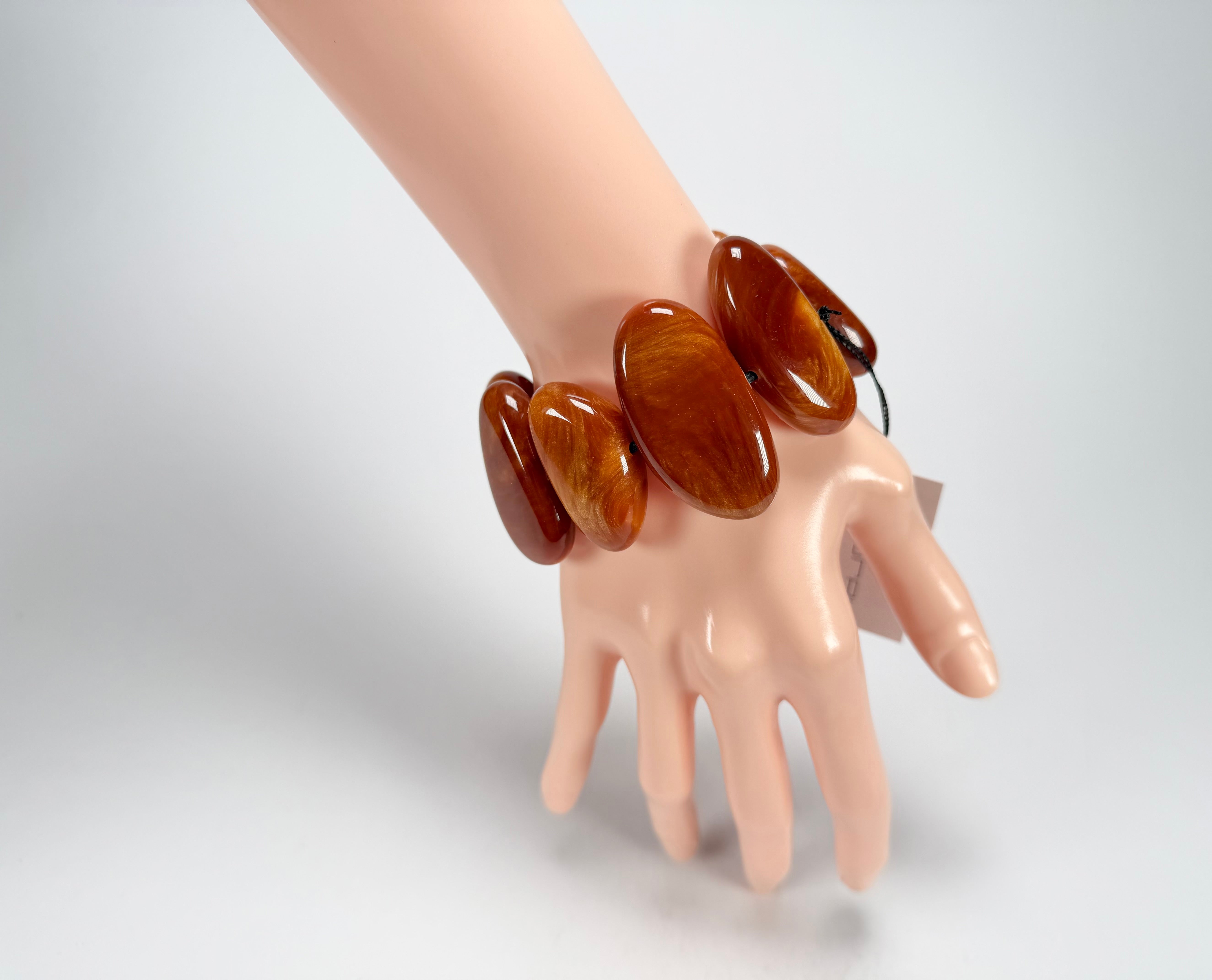 Sobral - Honey "Onda" Elasticated Resin Bracelet ( 005329 )